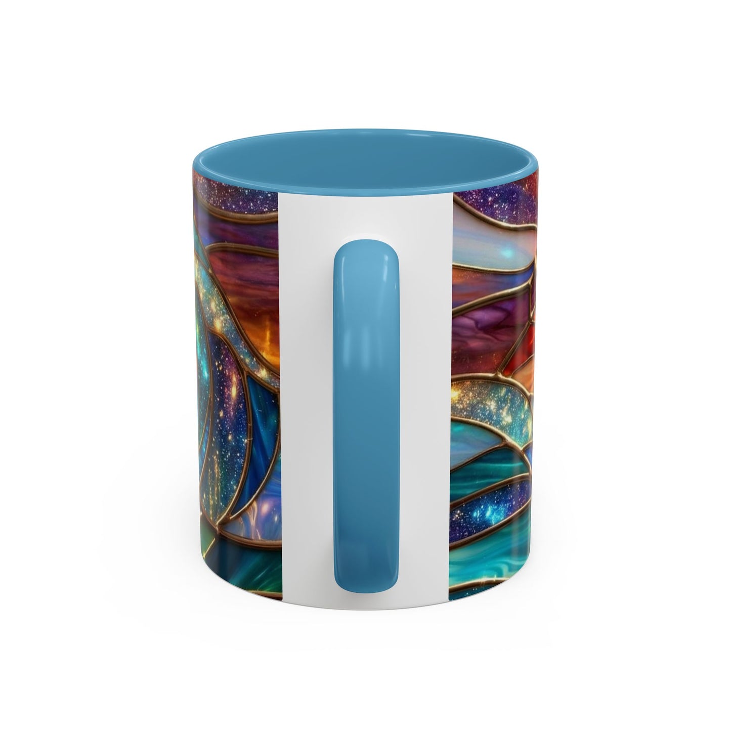 Stained Glass Wave Mug, Cosmic Ocean Coffee Cup, Celestial Sunrise Tea Mug, Surfer Beach Decor Gift, Starry Sea Art, Ocean Lover Cup