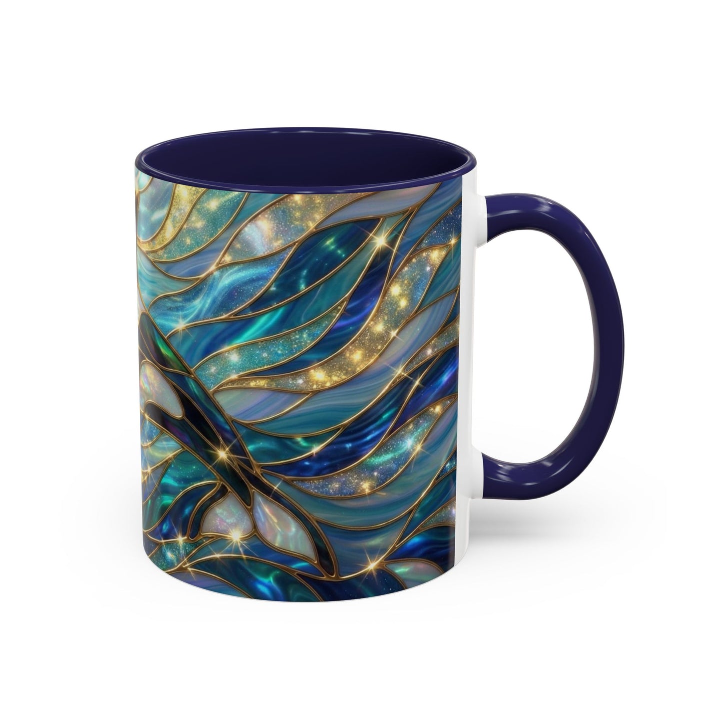 Orca Coffee Mug, Killer Whale Mug, Stained Glass Orca Art Mug, Ocean Animal Coffee Cup, Marine Life Gift, 11oz 15oz Ceramic Mug