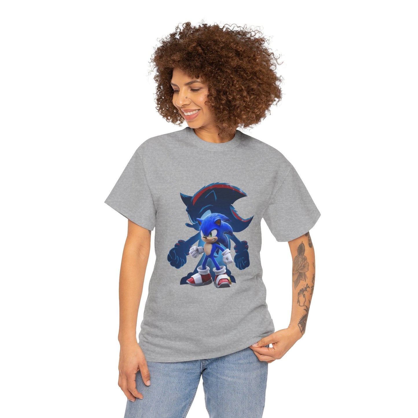 Blue Speed Hero Graphic Tee | Retro Gaming Legend T-Shirt | Fan Inspired Gamer Apparel | Cool Vintage Style Unisex Shirt for Adults & Teens