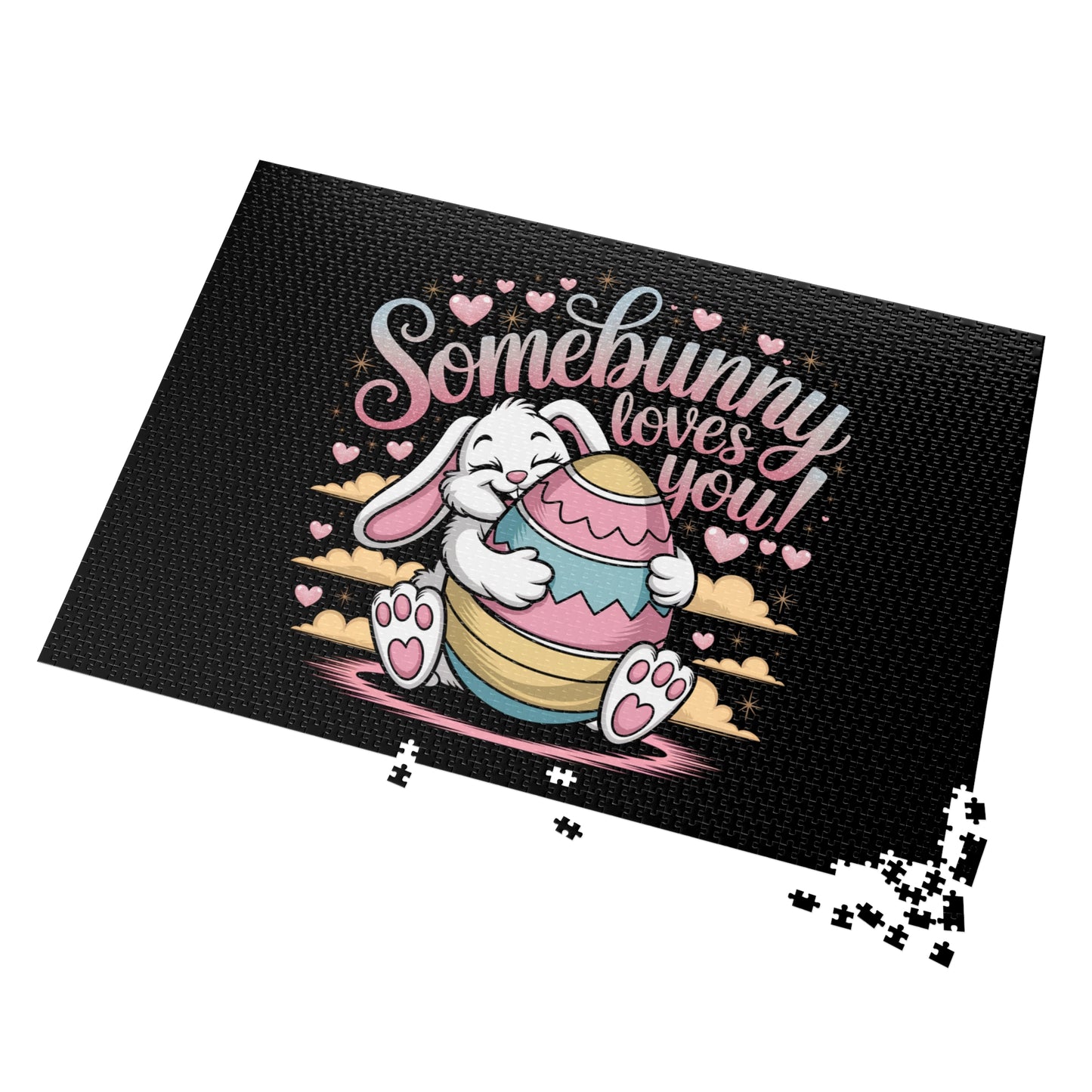 Jigsaw Puzzle Easter Bunny Somebunny Loves You Puzzle Easter Bunny Game Easter Puzzle