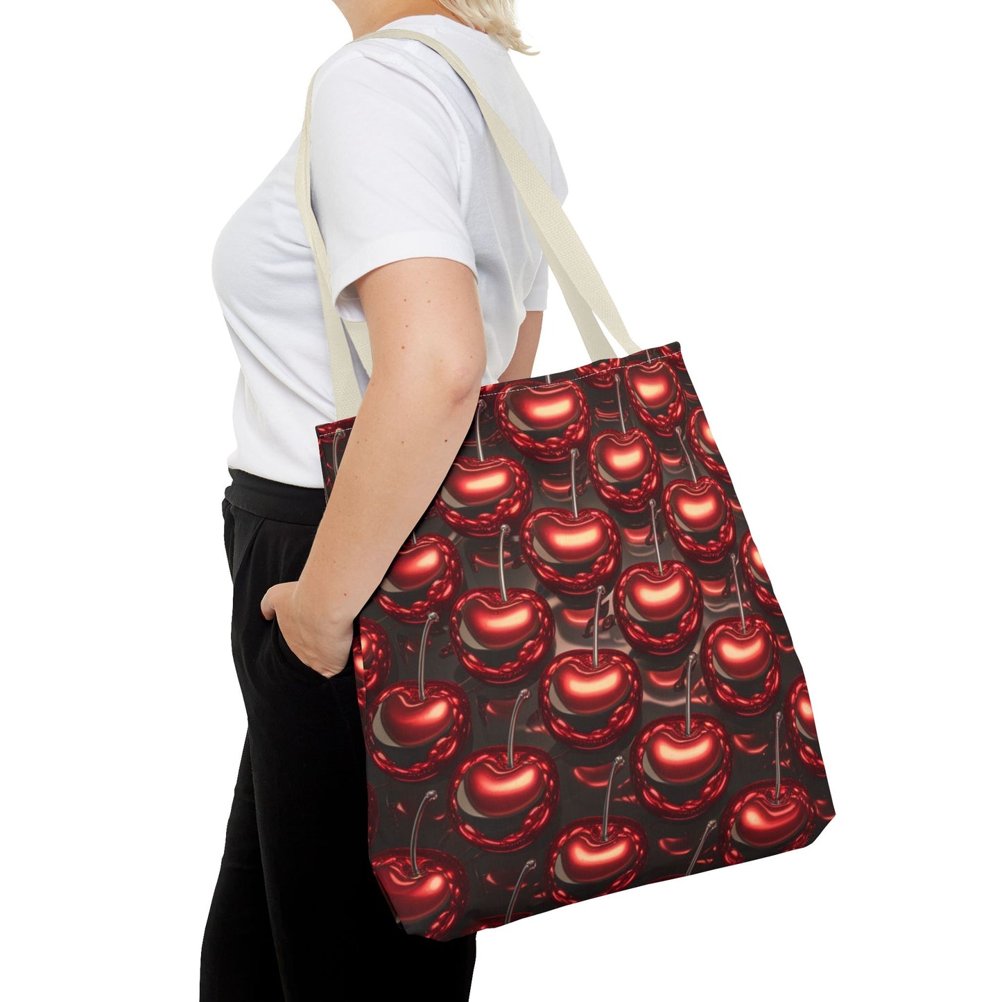 Cherry Tile Tote Bag