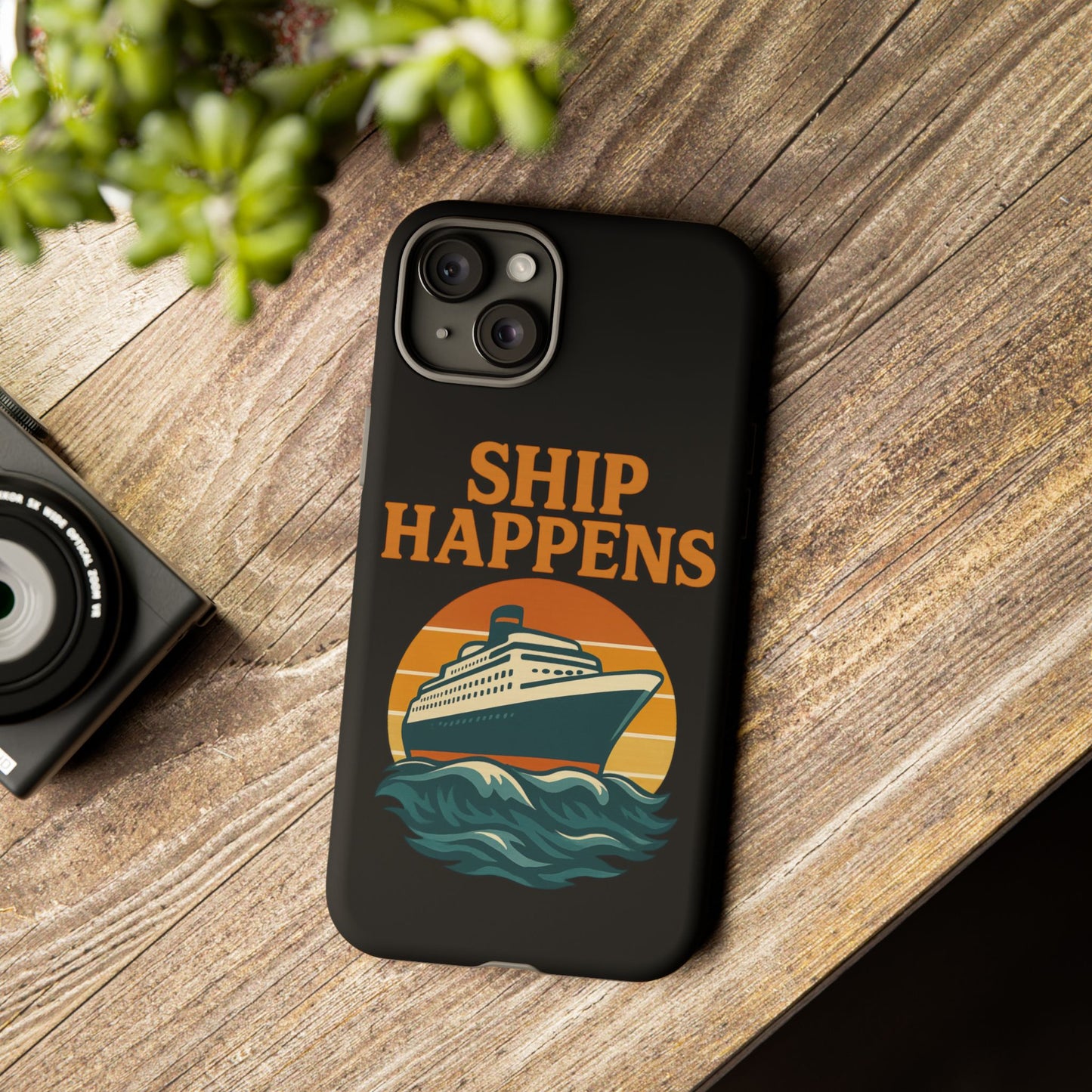 iPhone Case Ship Happens Sunset Cruise Case Gift for Travel Lovers Nautical Phone Case Cruise Accessory