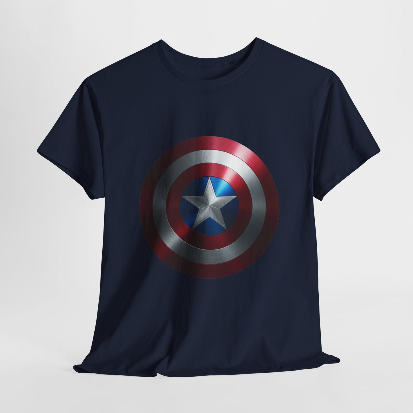 Patriotic Hero Shield Shirt – Star Emblem Graphic Tee – Super Soldier Gift – Comic Inspired Unisex Shirt – Cosplay Convention Top