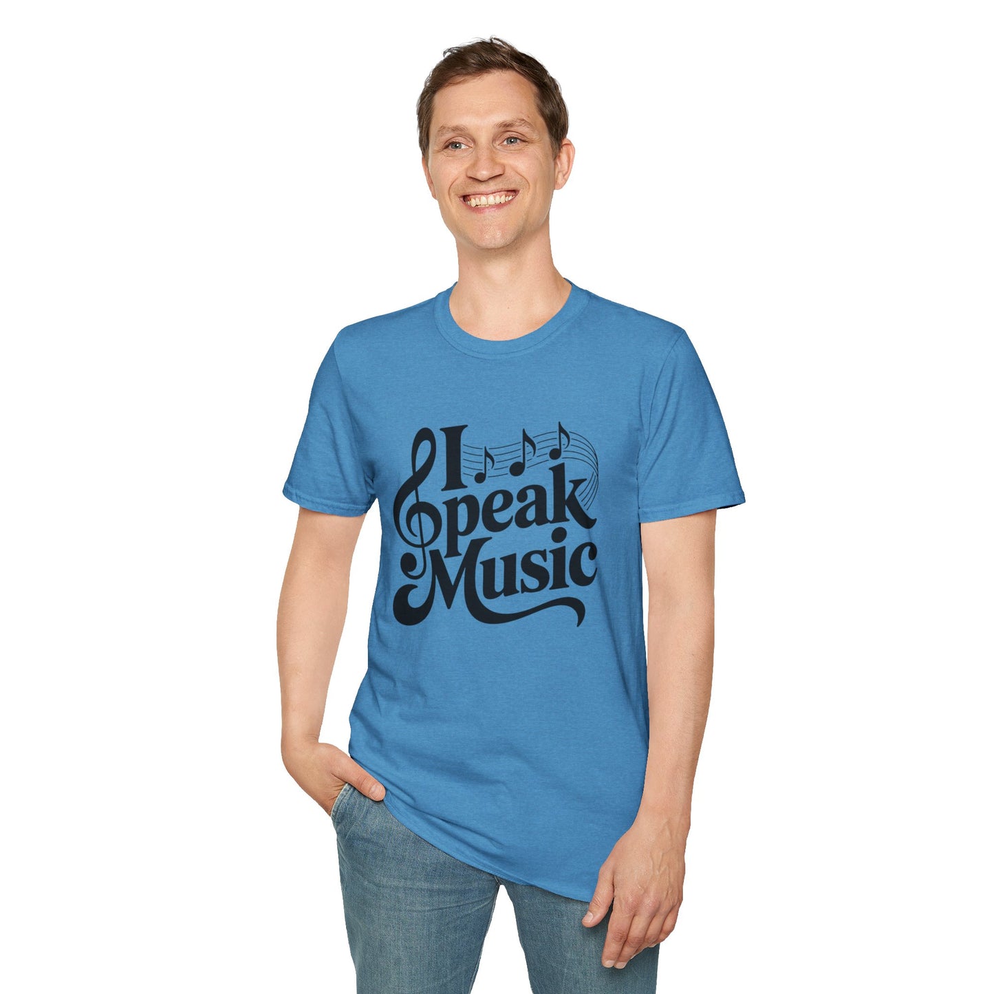 I Speak Music Shirt | Funny Music Lover T-Shirt | Gift for Musicians, Choir, Band Teachers & Music Students | Treble Clef Graphic Tee