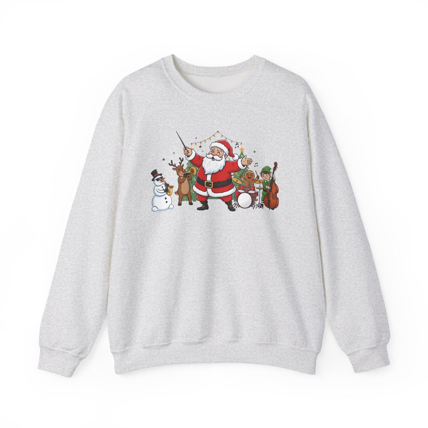 Santa’s Christmas Band Sweatshirt | Funny Holiday Crewneck | Festive Unisex Christmas Sweater | Cozy Winter Gift