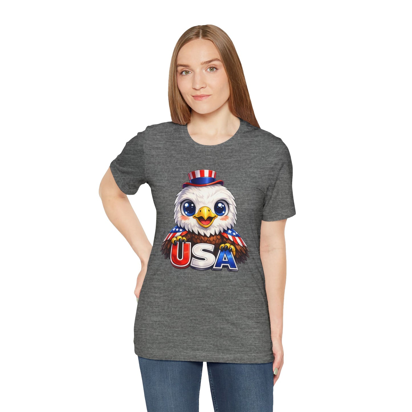 Cute USA Eagle Shirt, Patriotic Eagle T Shirt, Fourth Of July Shirt, American Flag Eagle Tee, Freedom Graphic Shirt, USA Pride Top