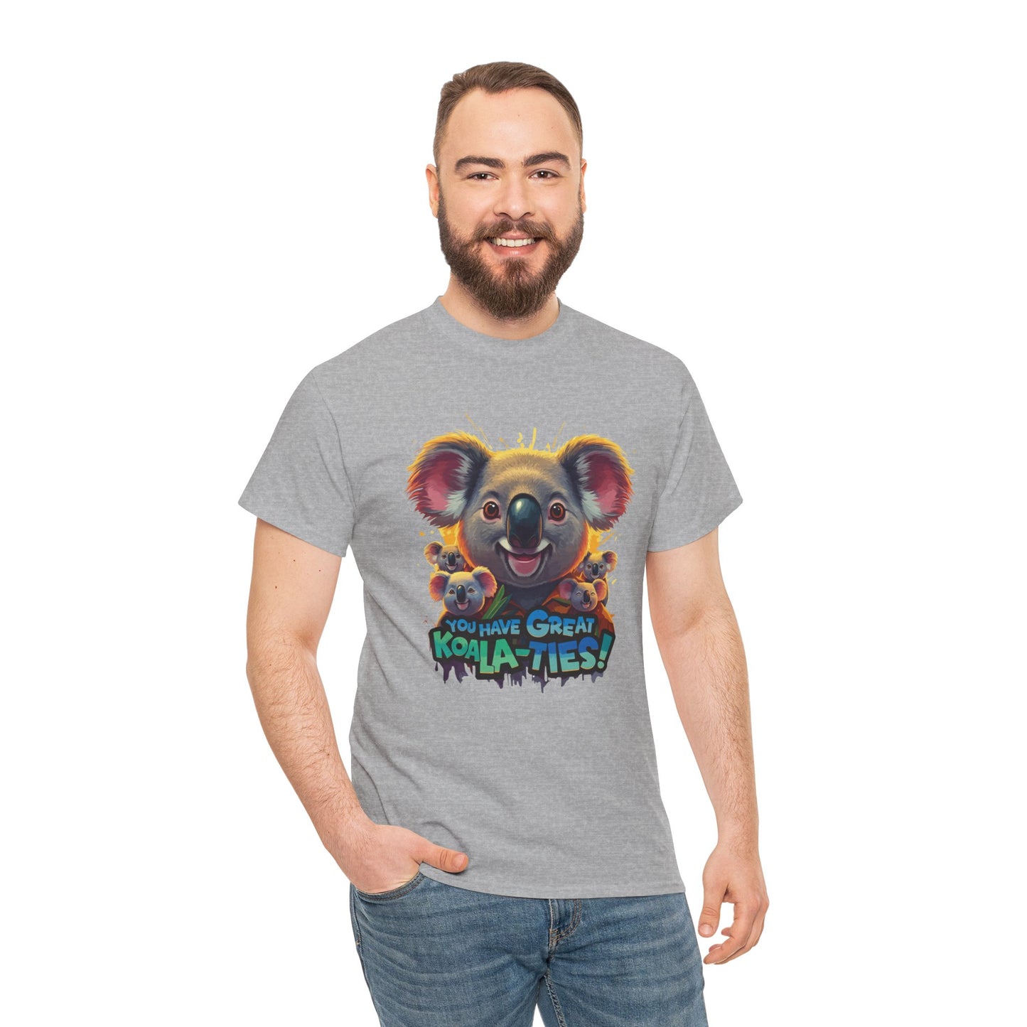 You Have Great Koala‑ties Tee – Cute Koala Pun T‑Shirt, Animal Lover Gift, Funny Wildlife Graphic, Unisex Casual Tee