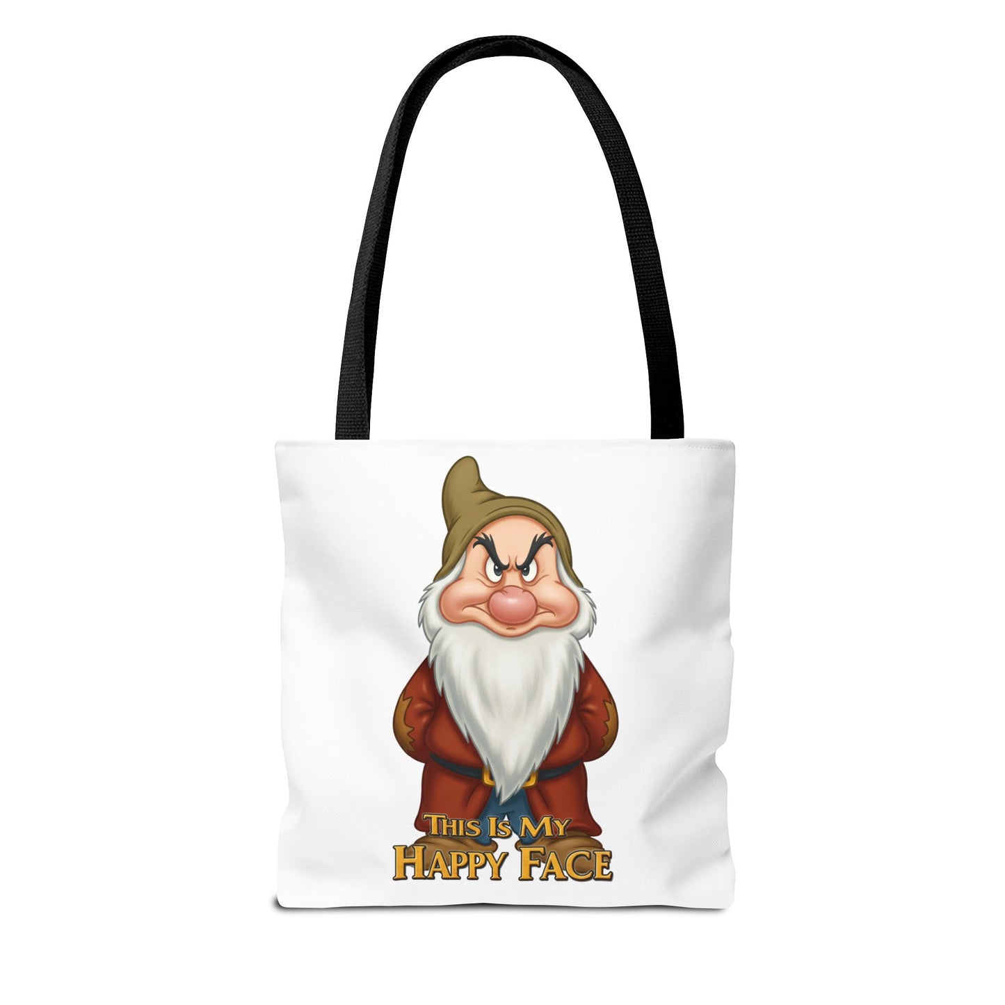 Grumpy Dwarf Tote Bag - "This Is My Happy Face"