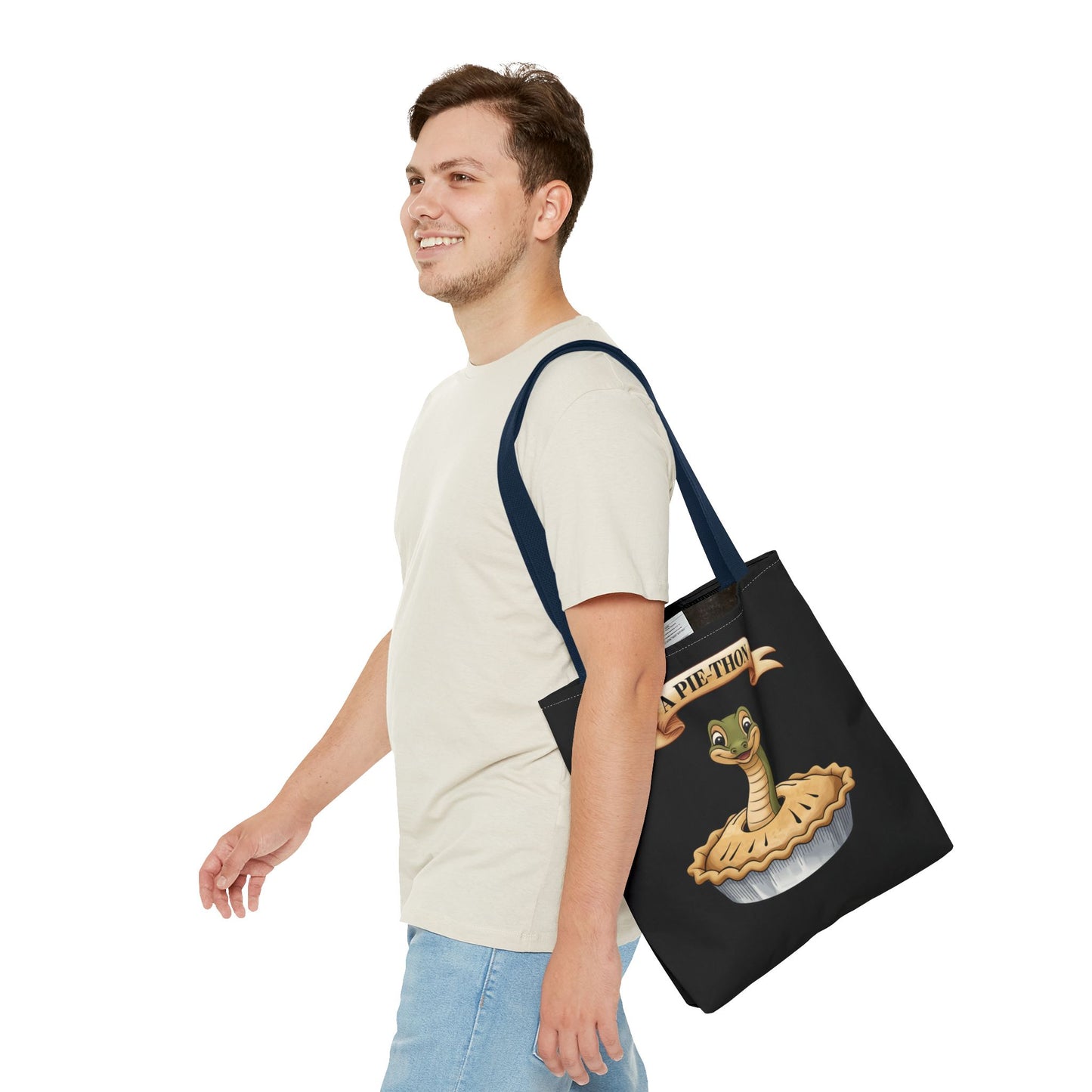 Funny Tote Bag with Snake Joke - Pie-Thon