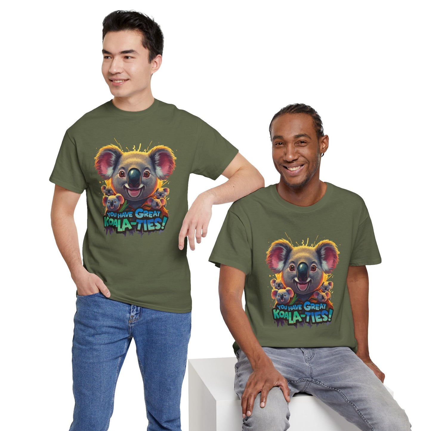 You Have Great Koala‑ties Tee – Cute Koala Pun T‑Shirt, Animal Lover Gift, Funny Wildlife Graphic, Unisex Casual Tee
