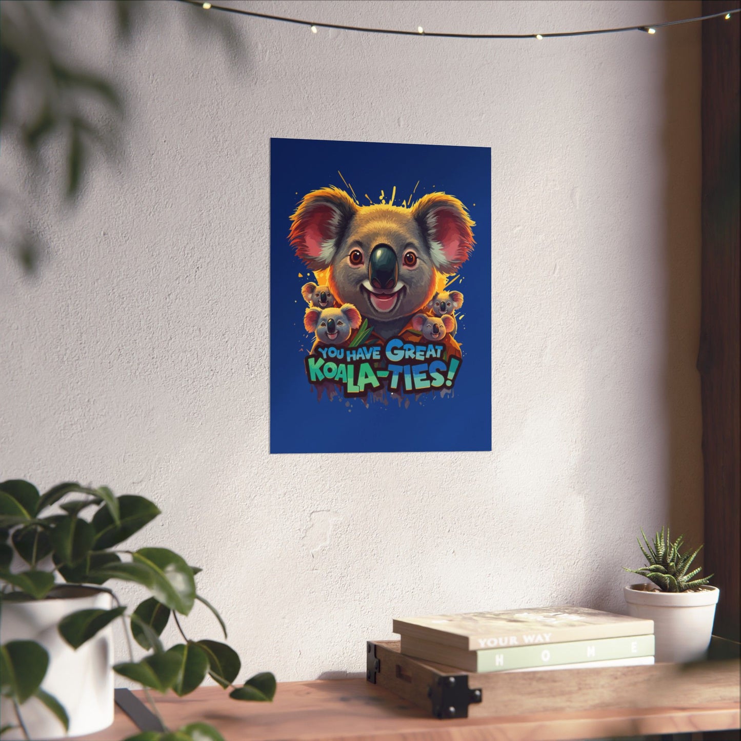 Vertical Poster - Great Koala-Ties Pun Design