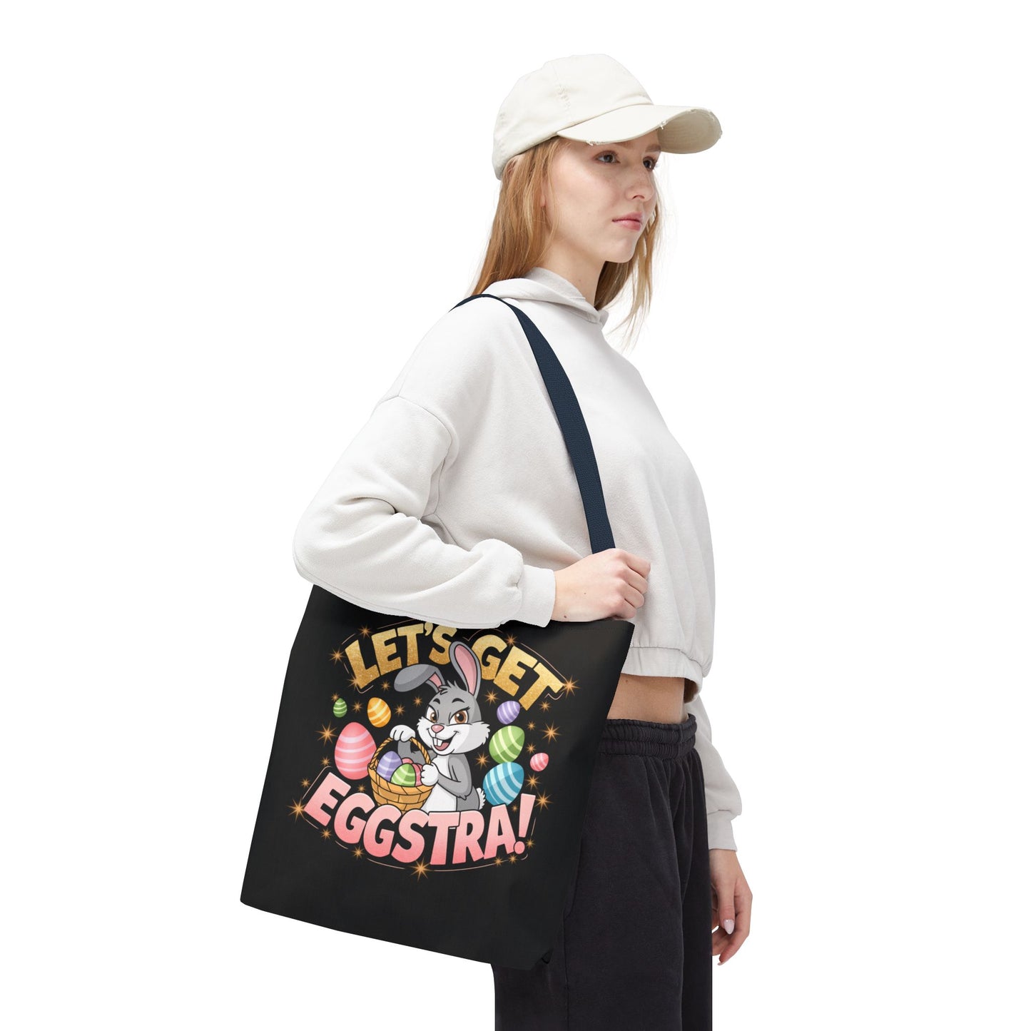 Easter Bunny Tote Bag - 'Leg's Get Eggstra'