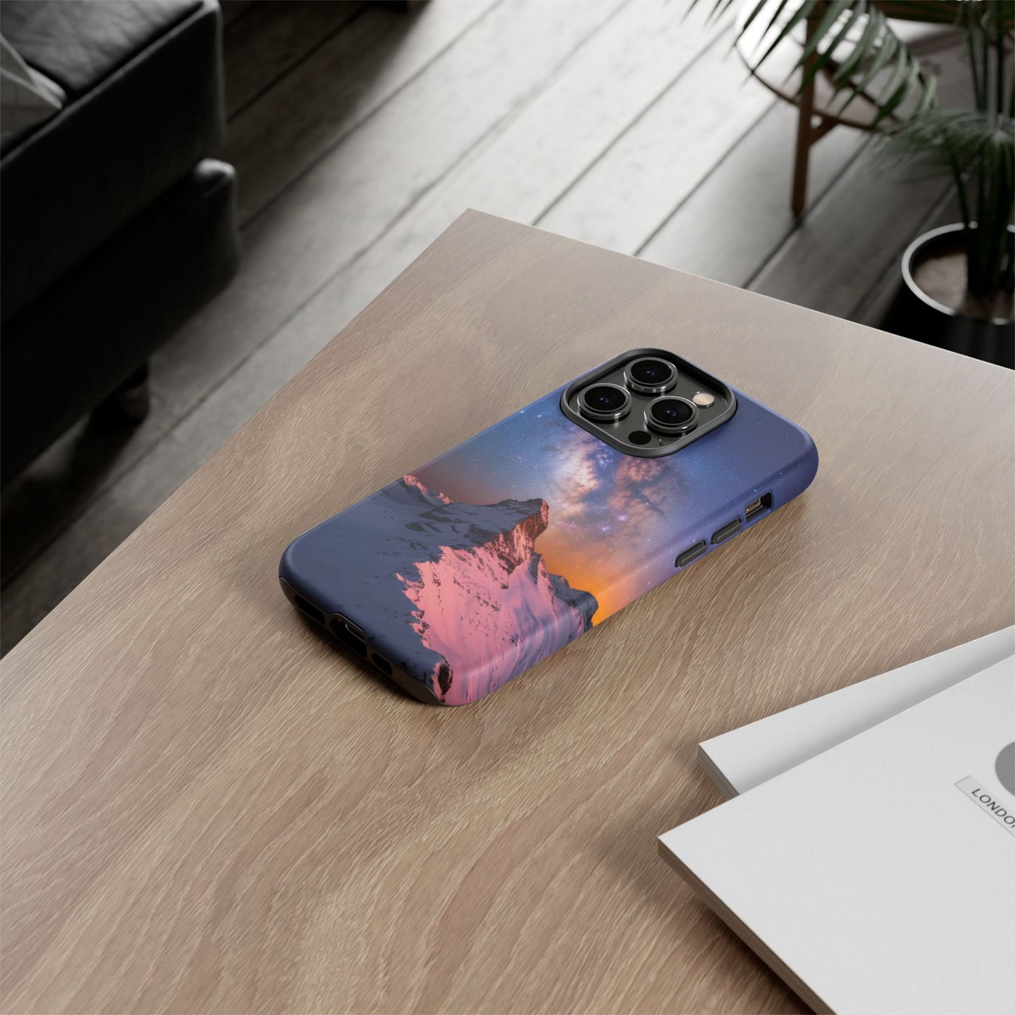 iPhone Case Mountain Top and Milky Way Nature Phone Case Unique Gift