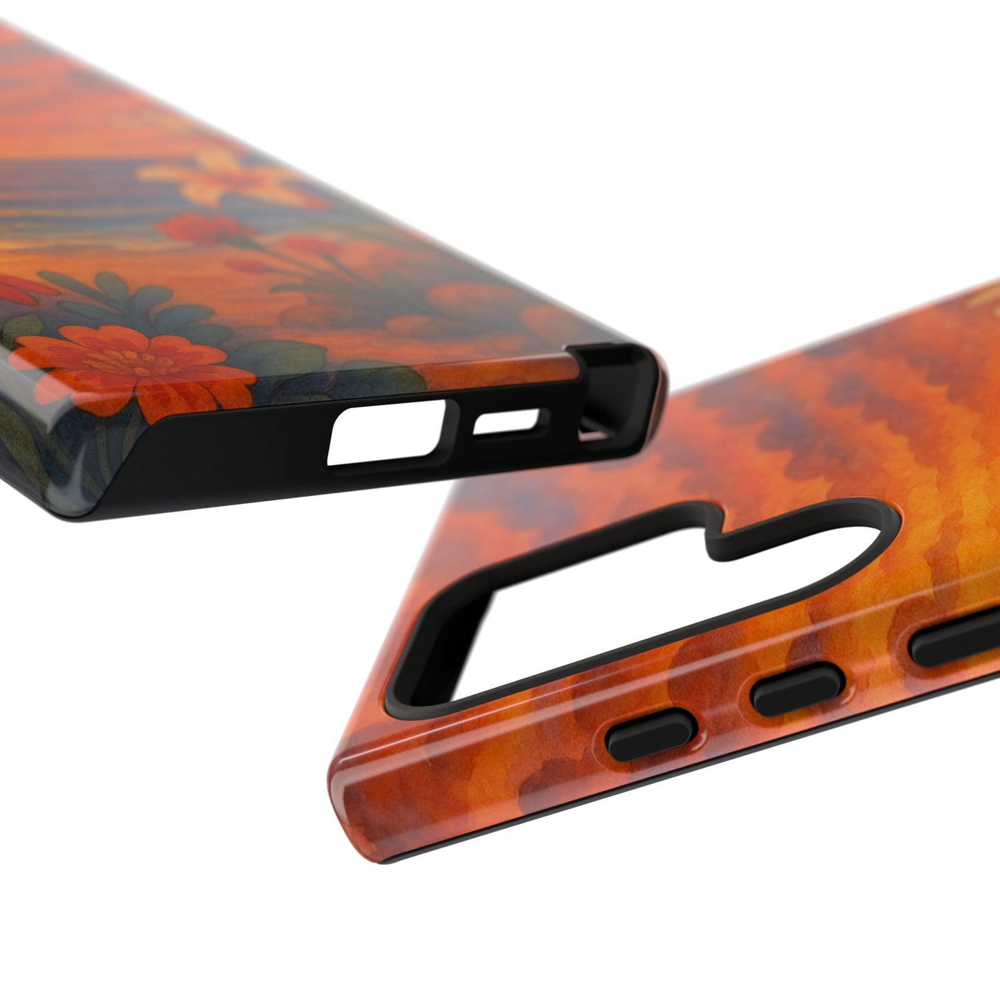 Samsung Case - Floral Ocean Sunset Watercolor Nautical Phone Case Beach Samsung Case Ocean Sunset Theme