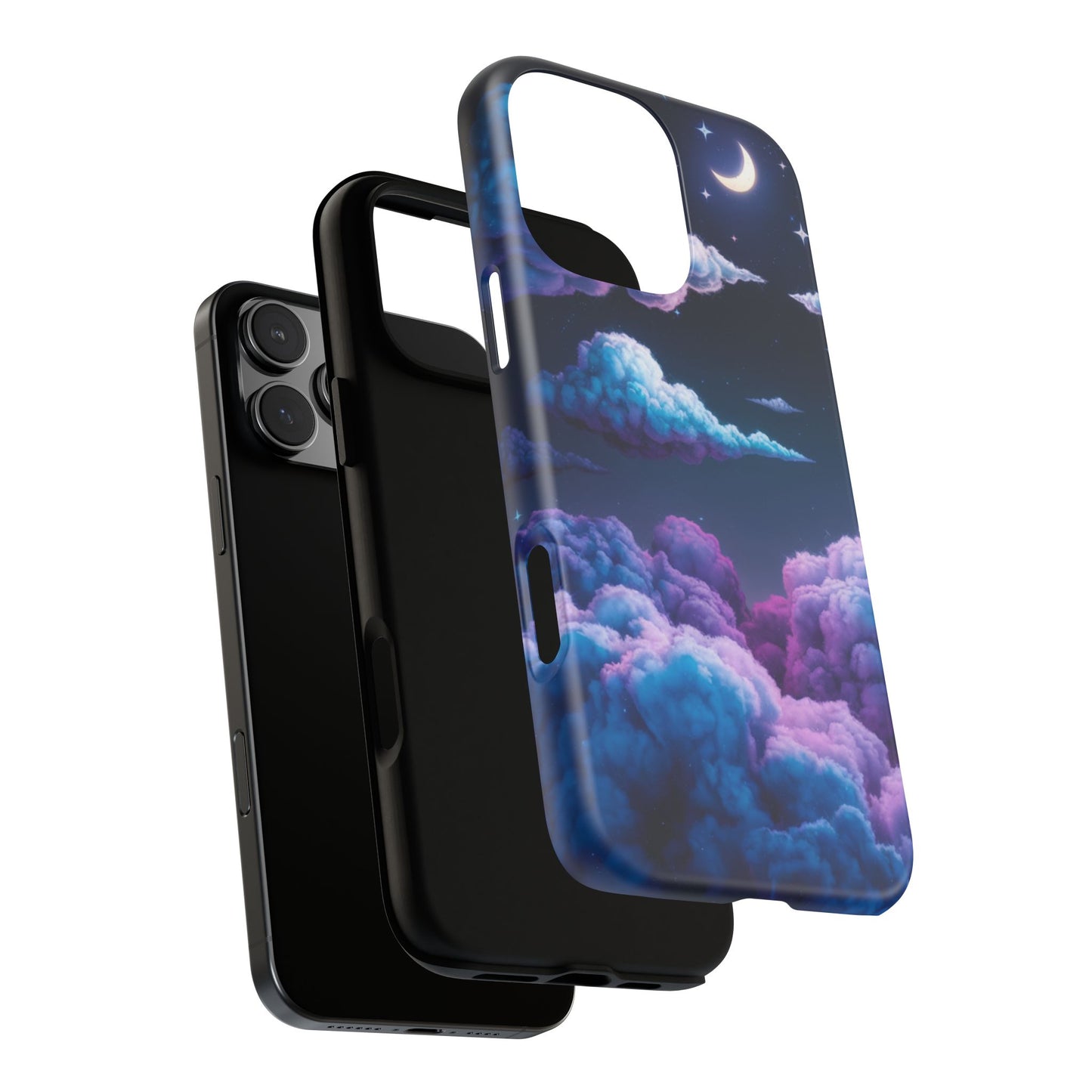 Dreamy Clouds & Moon Tough iPhone Case