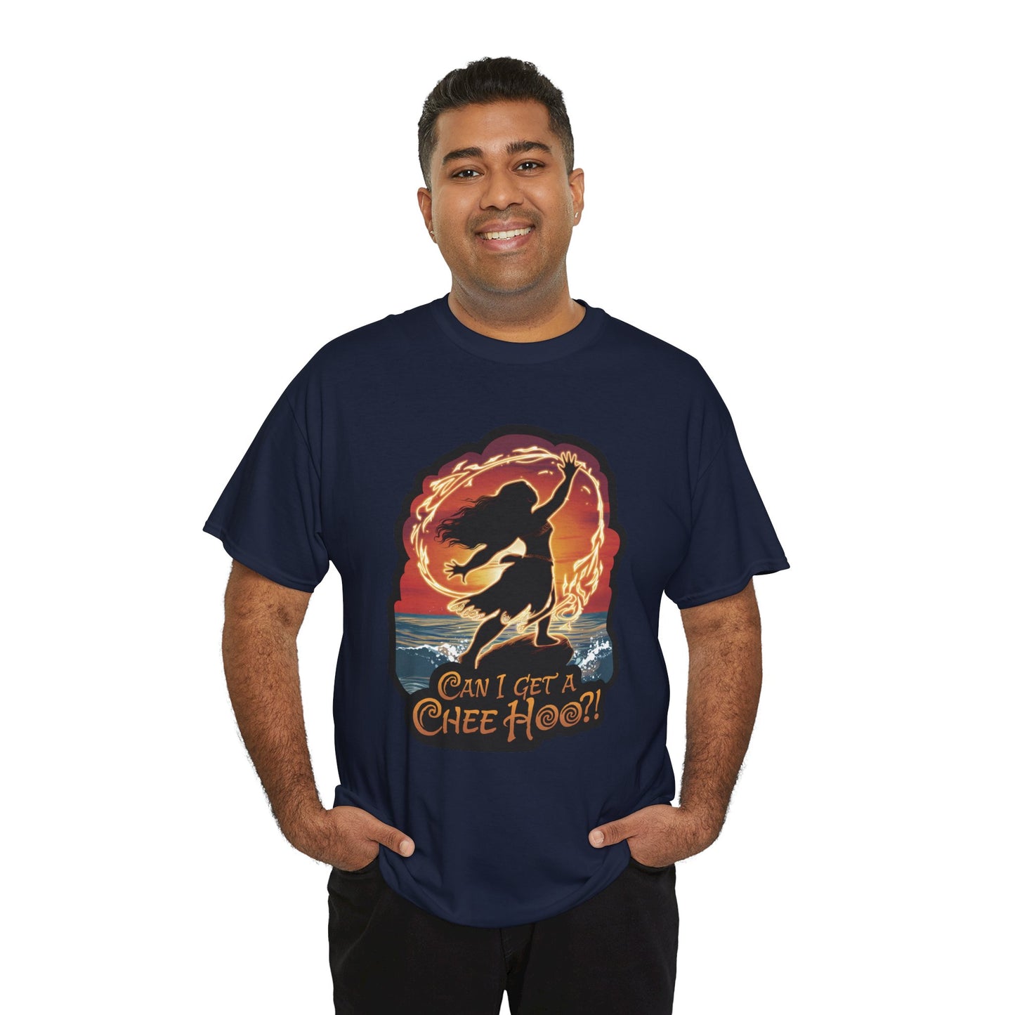 Can I Get a Chee Hoo Shirt – Hawaiian Island Vibes Tee – Hula Dancer Sunset Graphic T-Shirt – Polynesian Luau Party Unisex Top