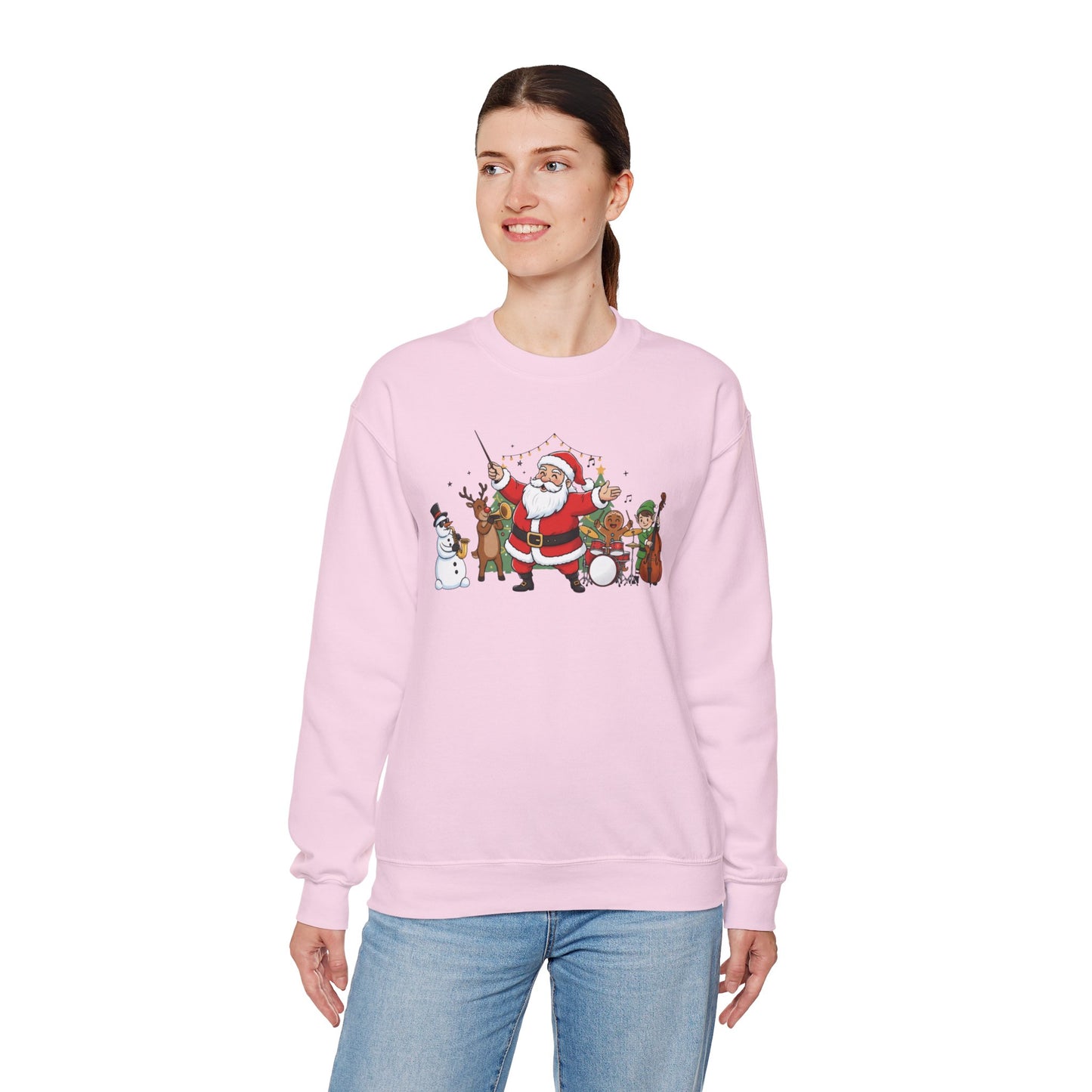 Santa’s Christmas Band Sweatshirt | Funny Holiday Crewneck | Festive Unisex Christmas Sweater | Cozy Winter Gift