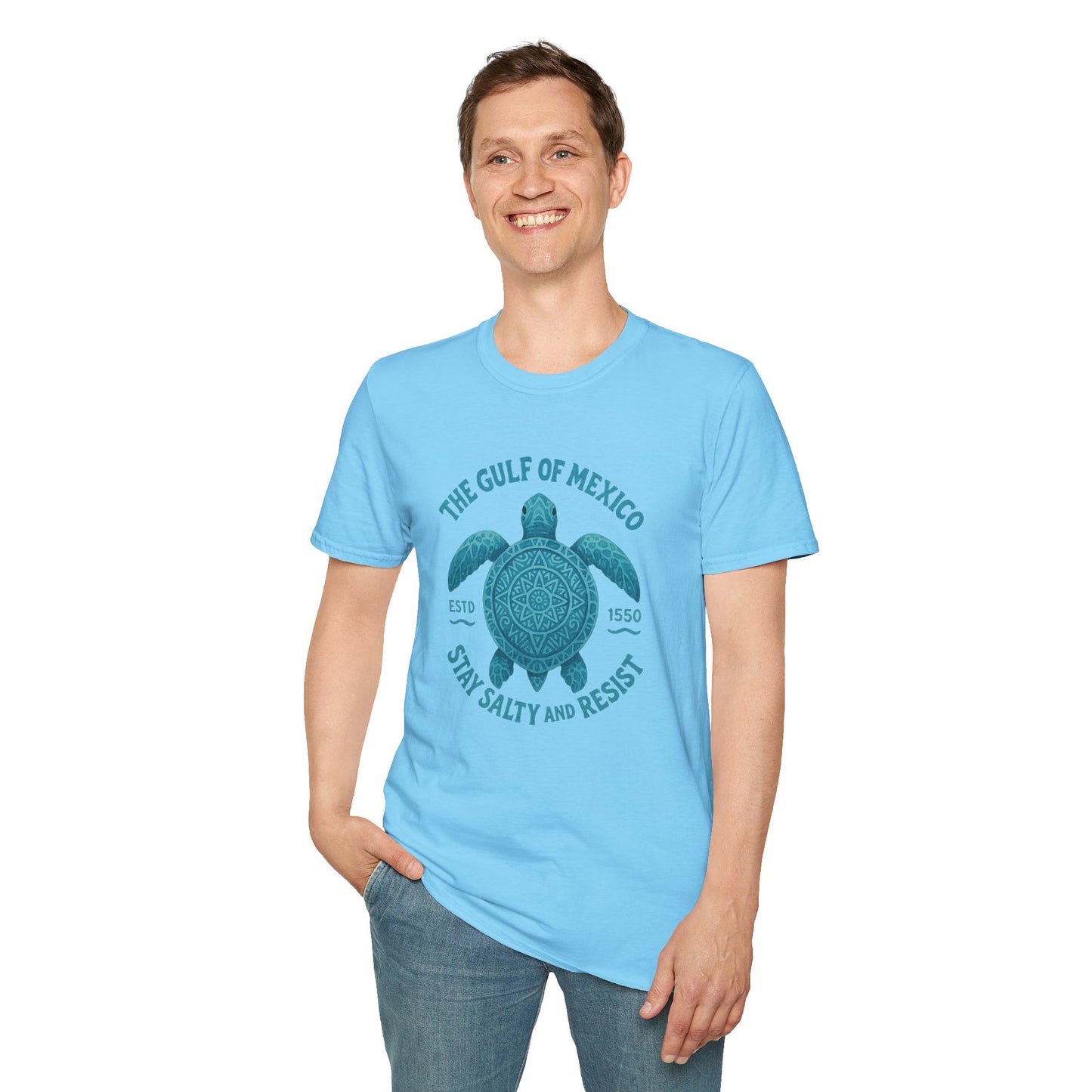 Gulf of Mexico Watercolor Sea Turtle T-Shirt - Ocean Wildlife Tee - Nature Lover Gift - Summer Beach Top - Coastal Art Graphic Tee