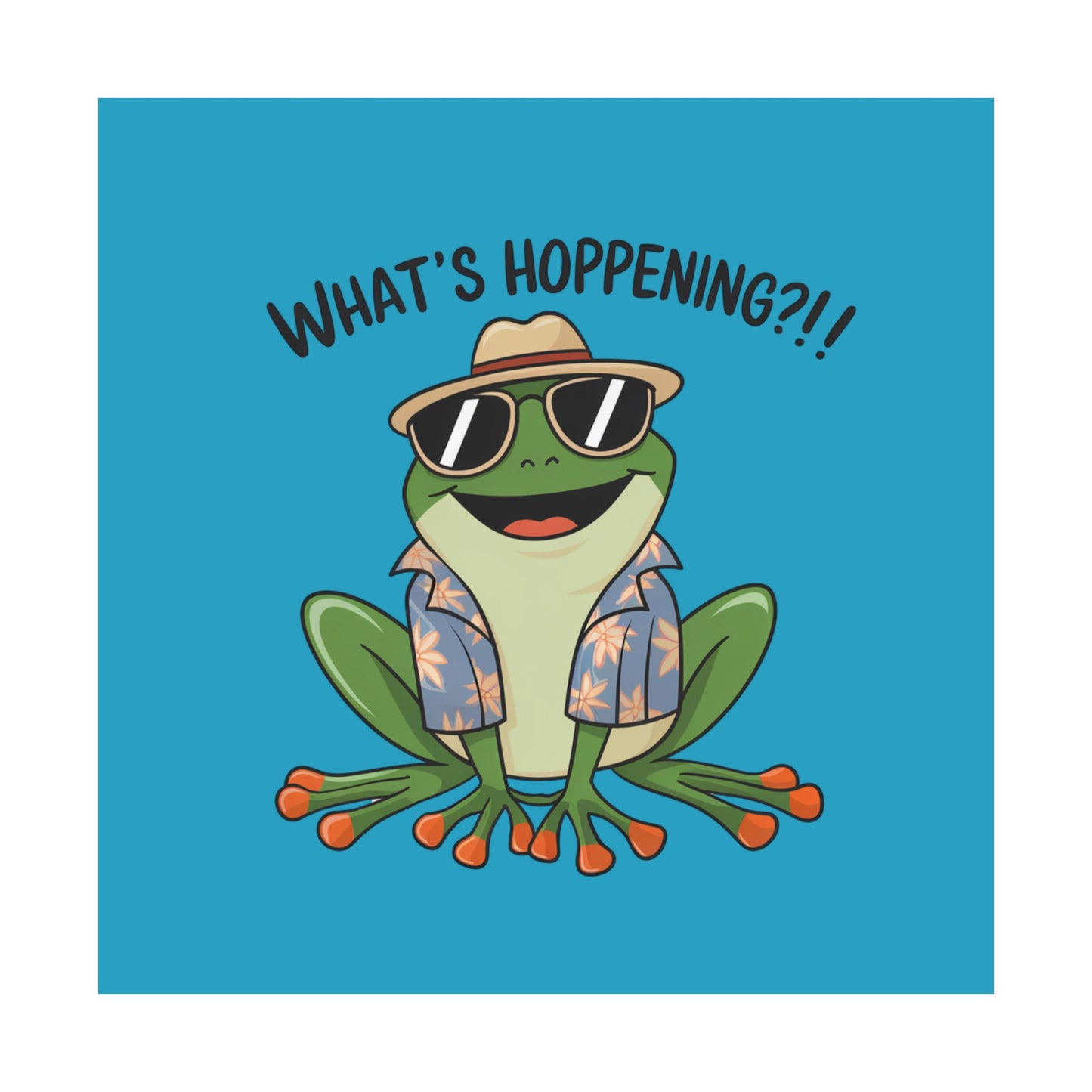 Vertical Poster - What's Hoppening Frog Pun