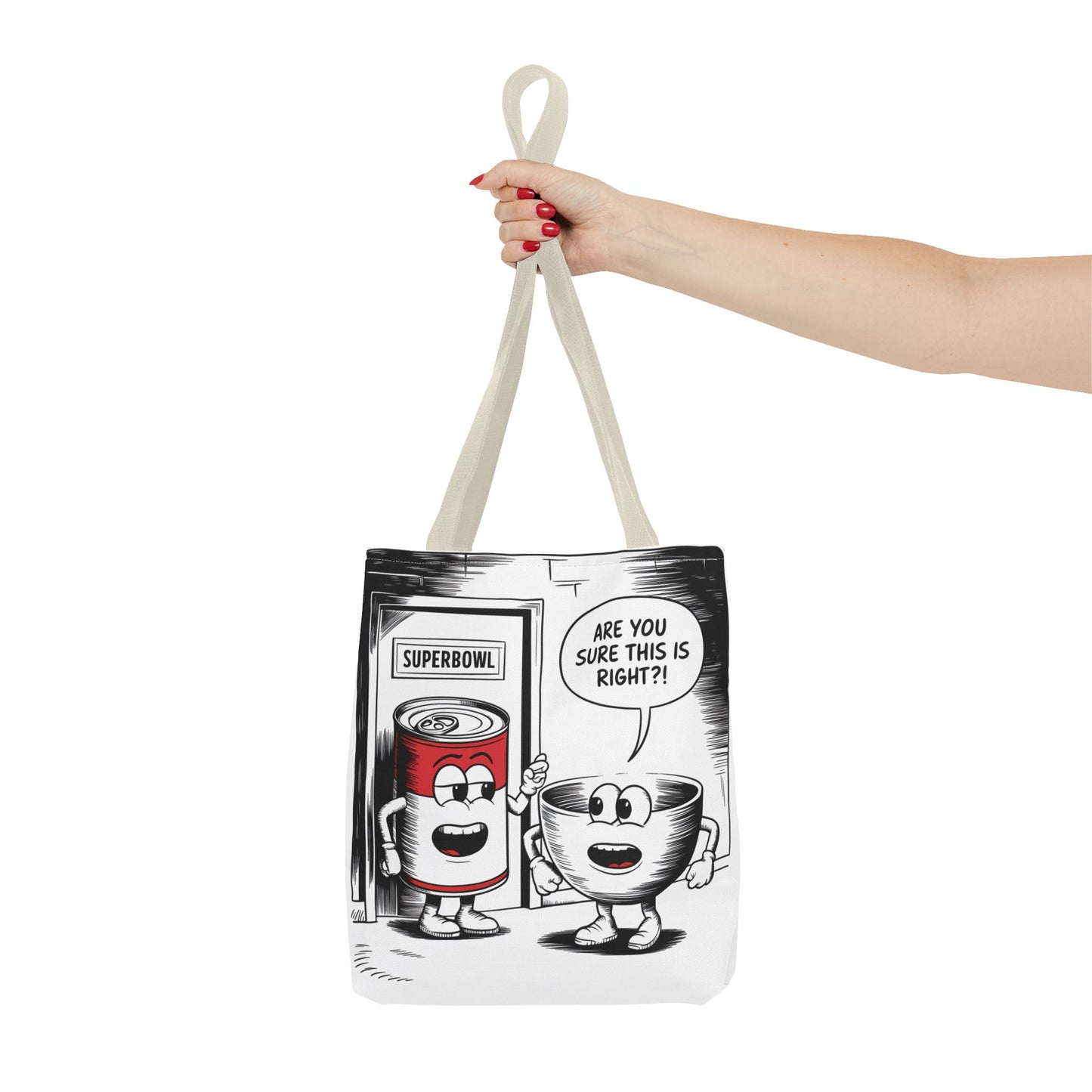 Tote Bag - Comic Superbowl Soup Design