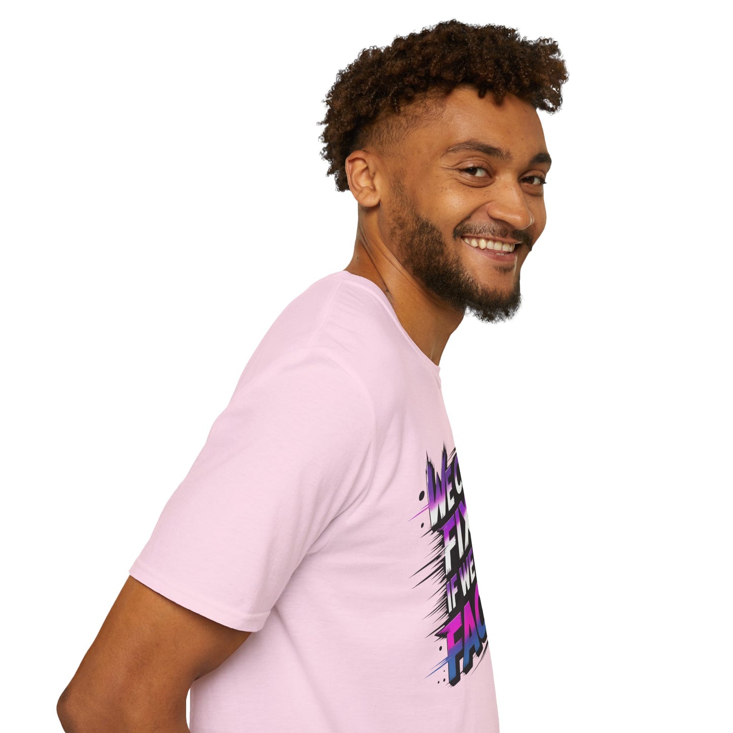 We Can't Fix It If We Never Face It T-Shirt, KPop Anime Inspired Graphic Tee, Motivational Quote Shirt, Empowering Aesthetic Top For Fans And Dreamers