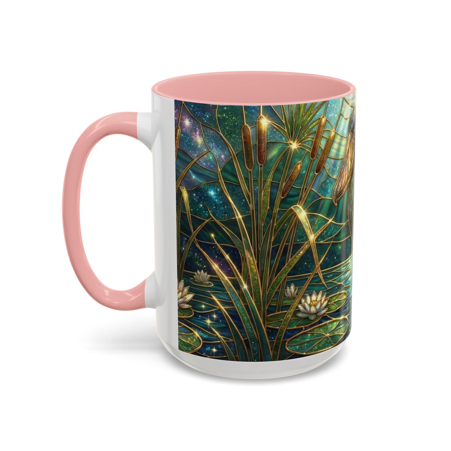 Shoebill Stork Mug, Stained Glass Bird Art, Prehistoric Animal Gift, Swamp Nature Coffee Cup, Galaxy Night, Ornithology Lover Present