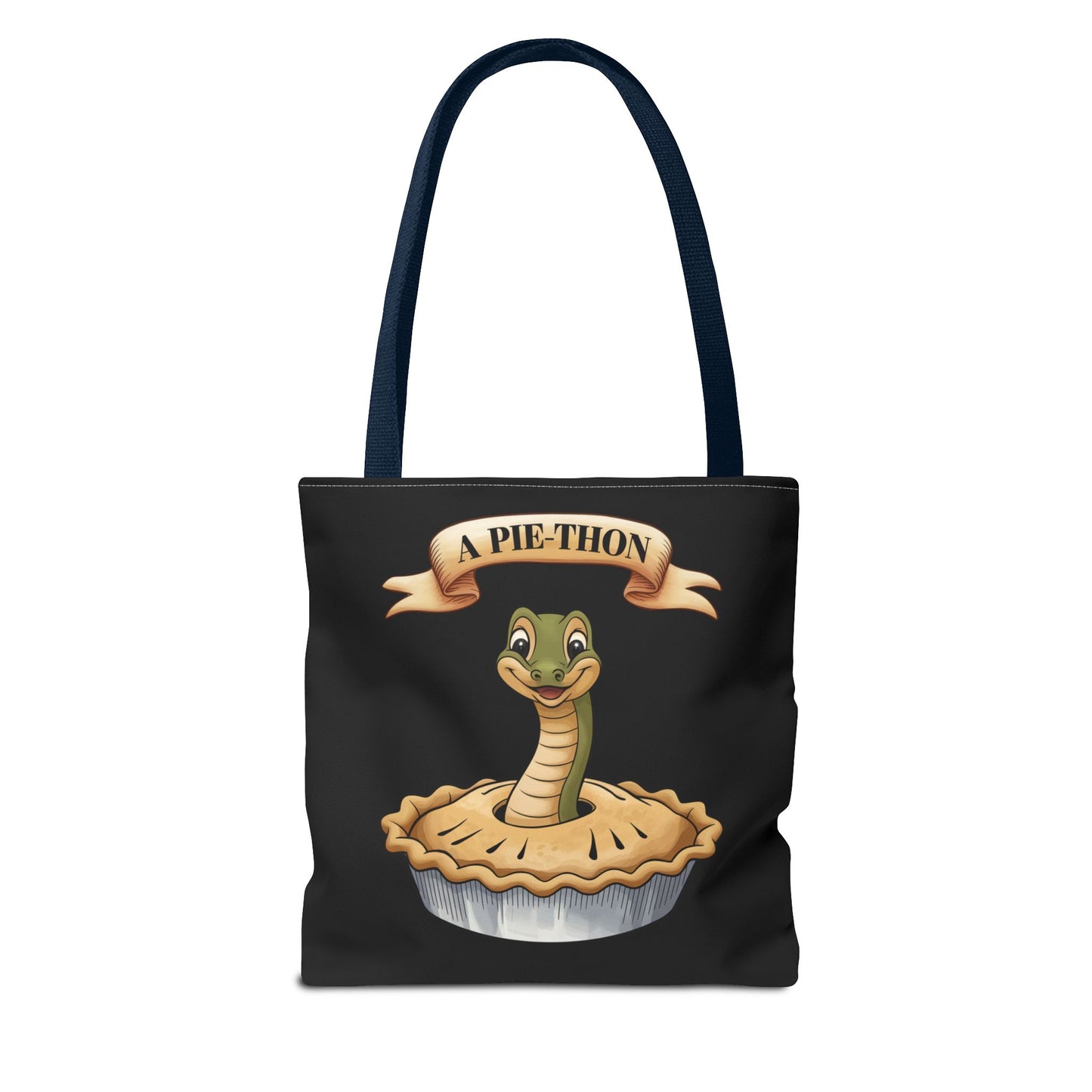 Funny Tote Bag with Snake Joke - Pie-Thon