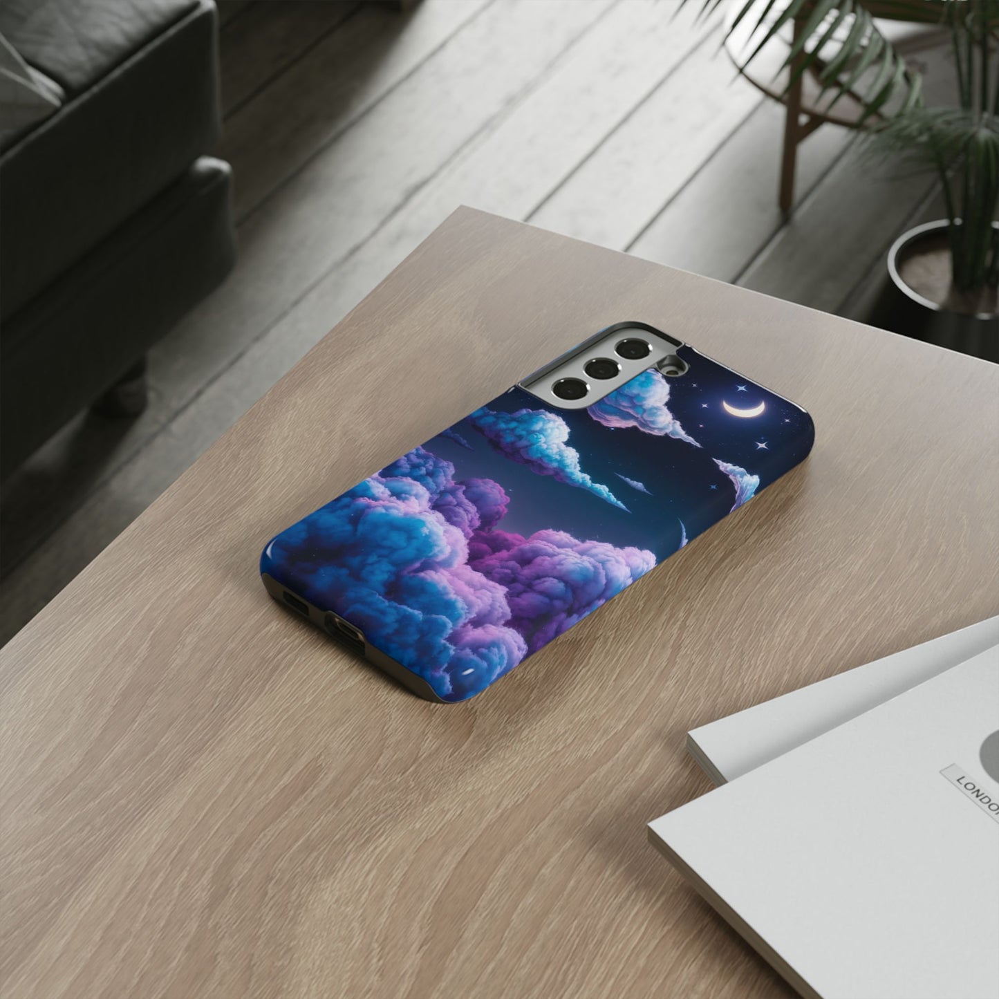 Dreamy Clouds & Moon Tough Samsung Galaxy Case