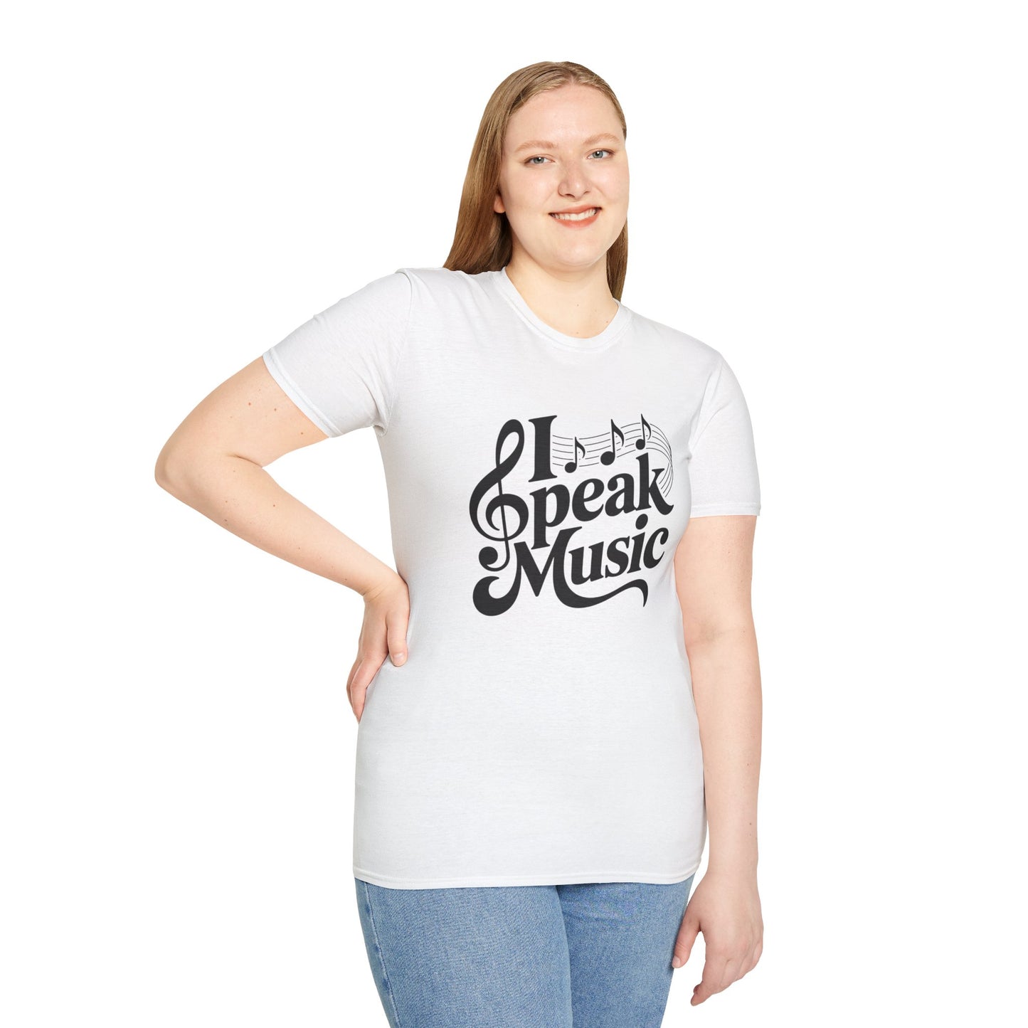 I Speak Music Shirt | Funny Music Lover T-Shirt | Gift for Musicians, Choir, Band Teachers & Music Students | Treble Clef Graphic Tee