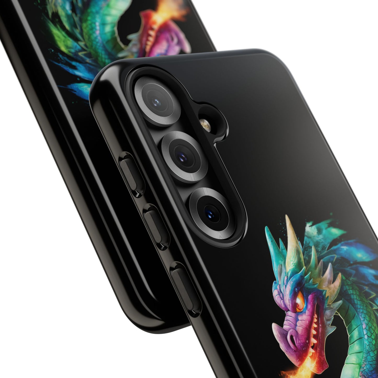 Fire-Breathing Dragon Samsung Case - Tough Fantasy Art Cover - Dark Academia Aesthetic Geek Gift for Galaxy S23/S24/S25/Ultra