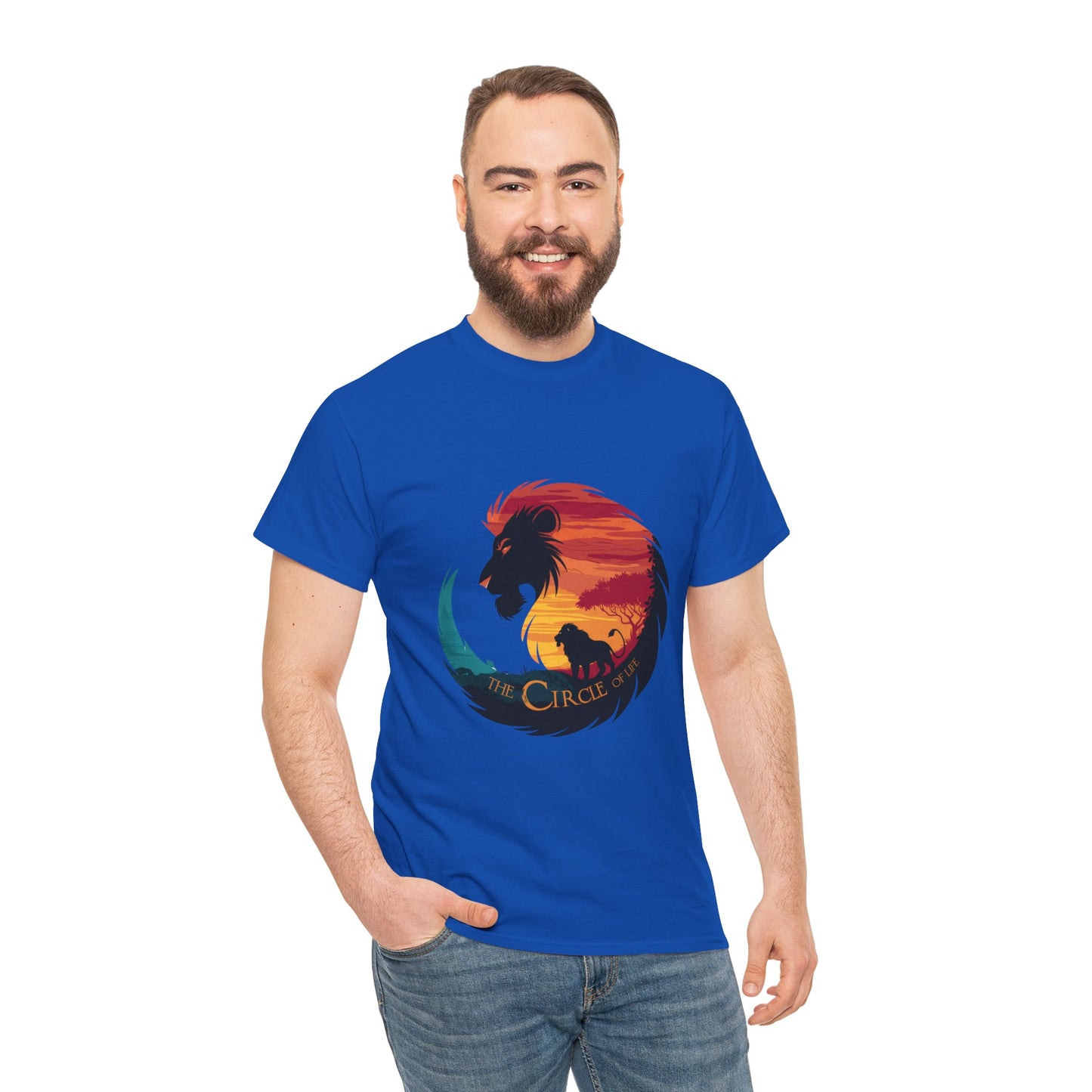 The Circle of Life Lion Shirt – Sunset Safari Wildlife Graphic Tee – Inspirational Nature T-Shirt for Animal Lovers & Adventure Fans
