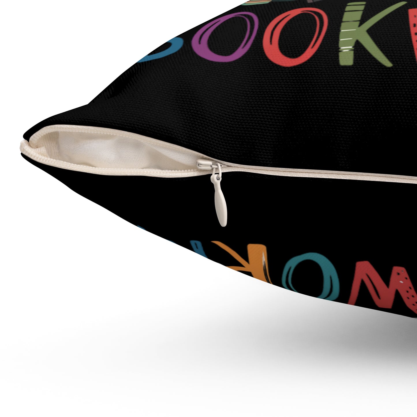 Square Pillow - Bookworm Design
