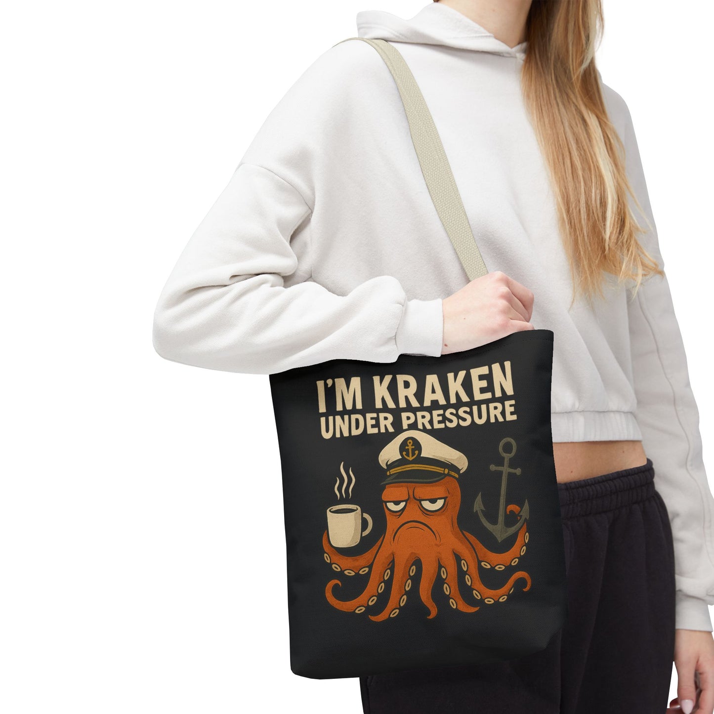 Stressed Octopus Tote Bag Nautical Bag Beach Tote Ocean Reusable Bag Seaside