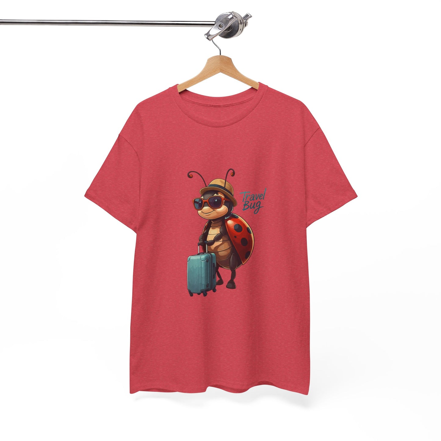 Travel Bug T-Shirt – Cute Ladybug Travel Tee | Funny Wanderlust Shirt for Travel Lovers | Unisex Graphic Tee Gift for Adventurers
