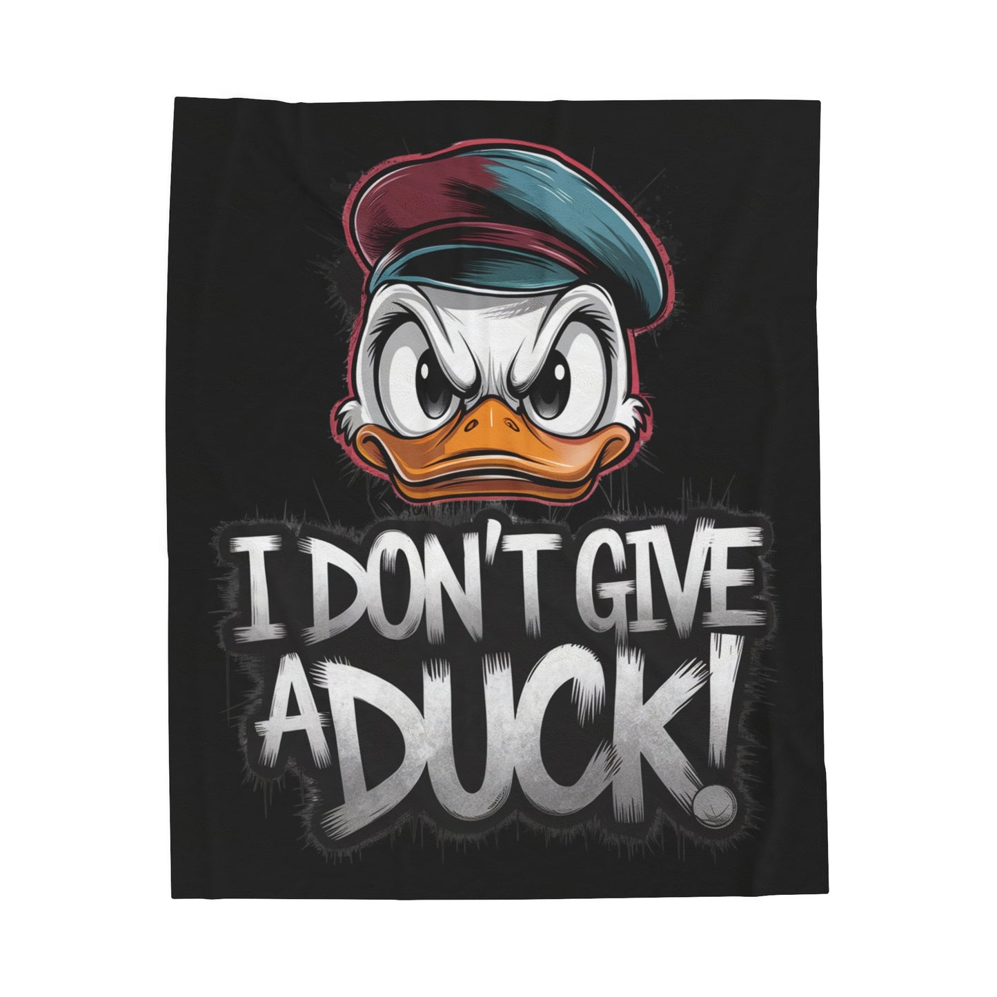 I Don't Give a Duck Angry Duck Blanket