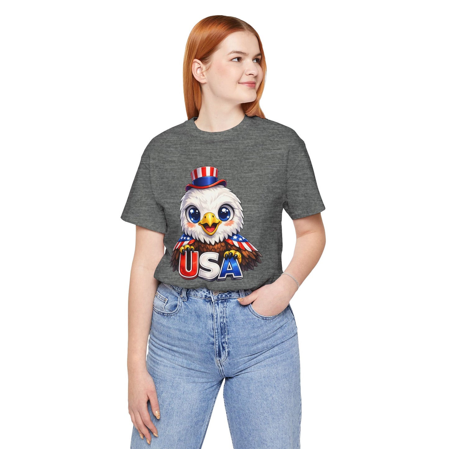 Cute USA Eagle Shirt, Patriotic Eagle T Shirt, Fourth Of July Shirt, American Flag Eagle Tee, Freedom Graphic Shirt, USA Pride Top