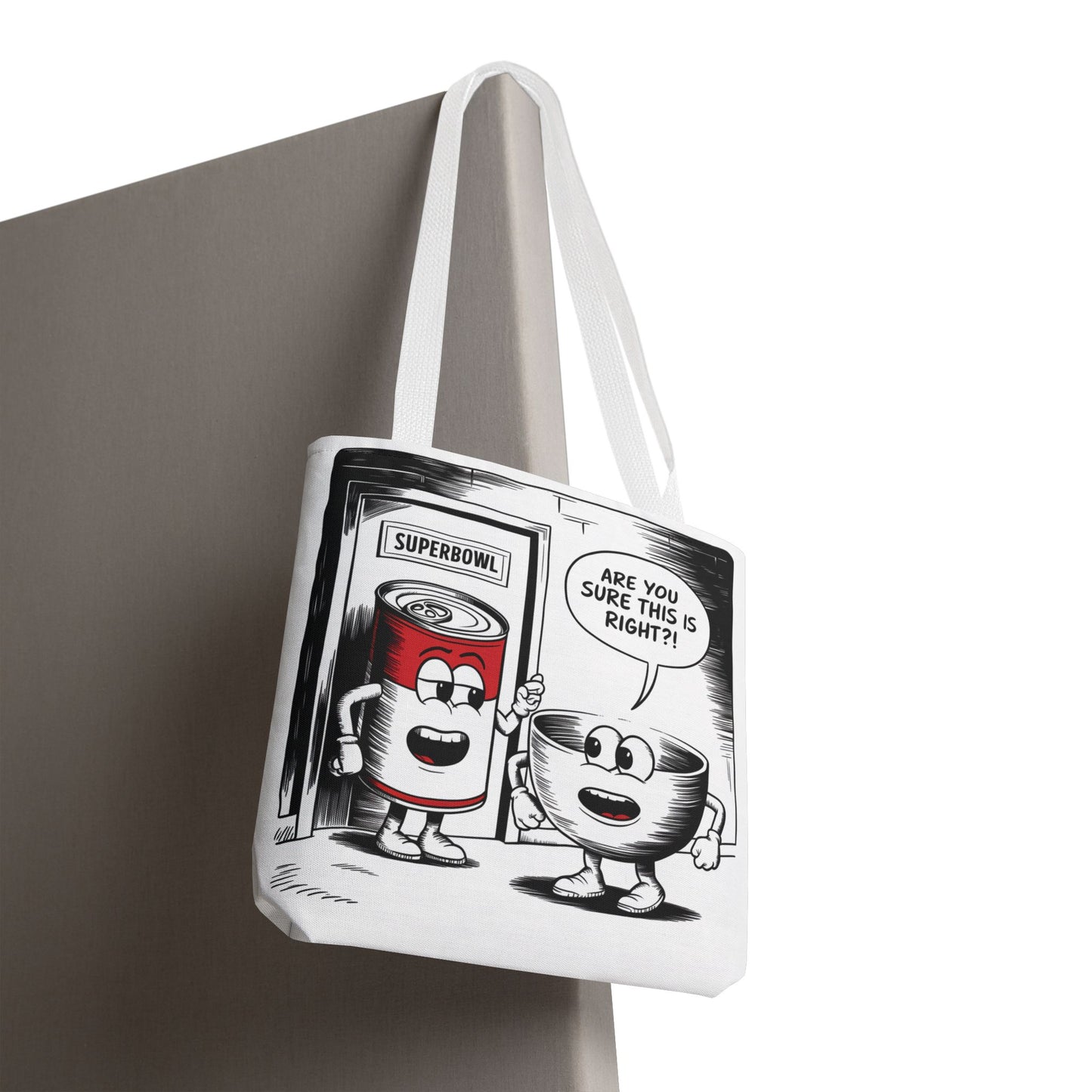 Tote Bag - Comic Superbowl Soup Design