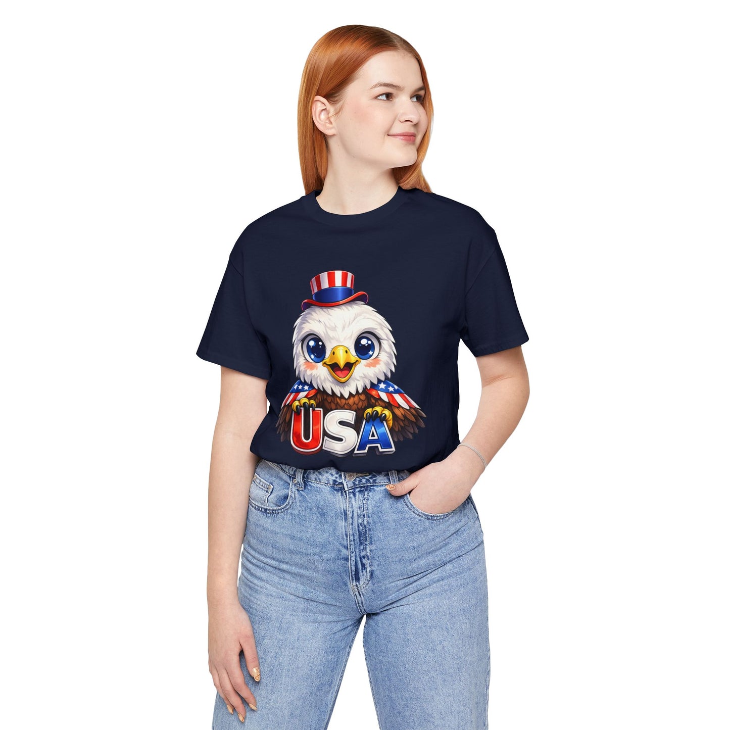 Cute USA Eagle Shirt, Patriotic Eagle T Shirt, Fourth Of July Shirt, American Flag Eagle Tee, Freedom Graphic Shirt, USA Pride Top