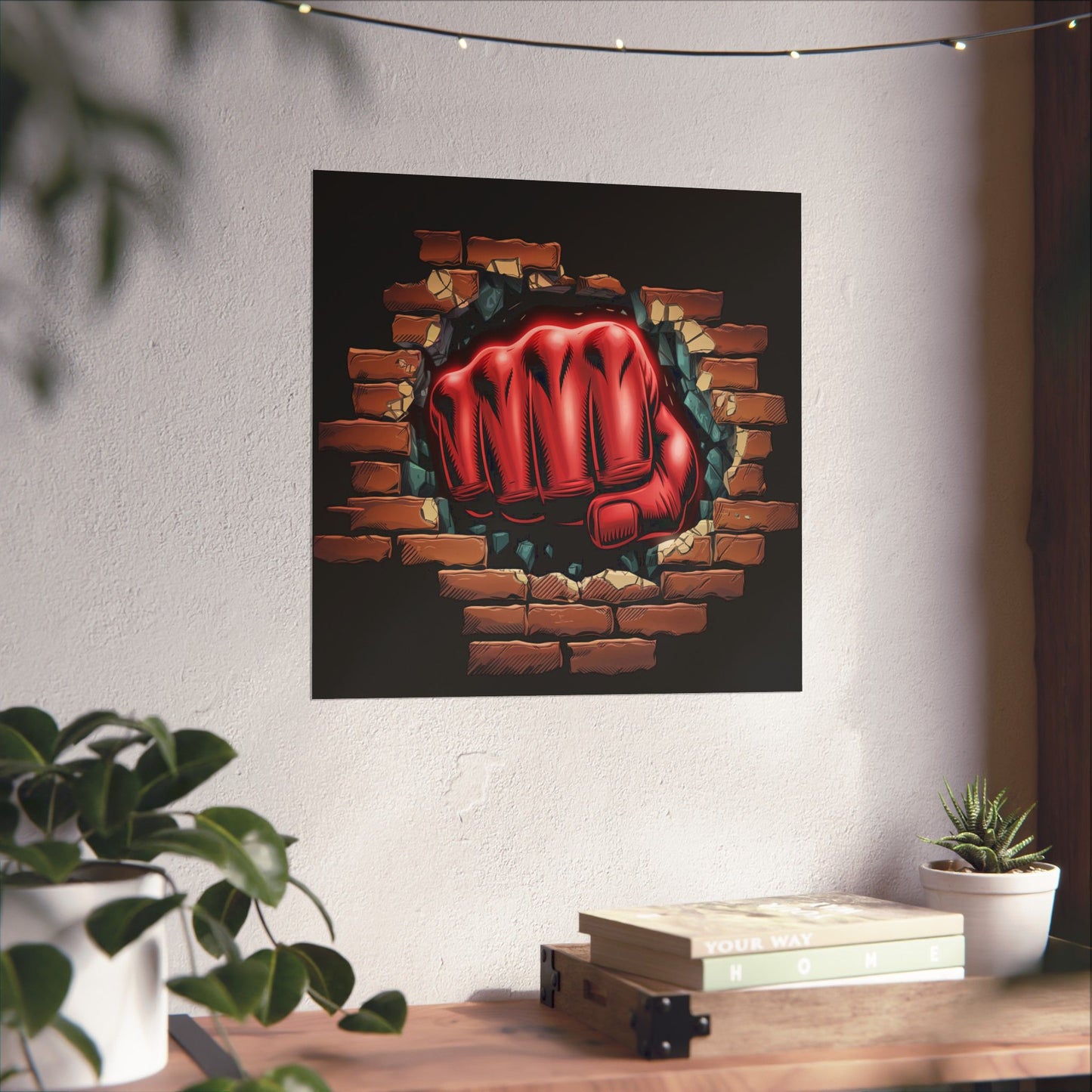 Poster Wall Art Red Fist Smash