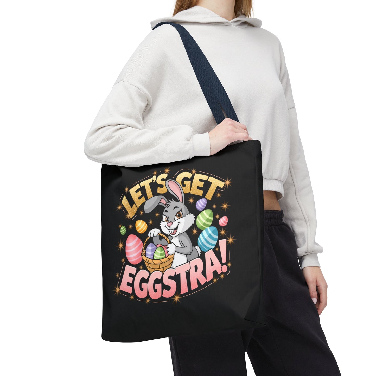 Easter Bunny Tote Bag - 'Leg's Get Eggstra'