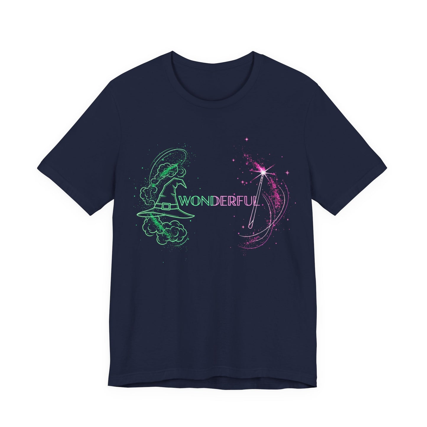 Wonderful Broadway Inspired T-Shirt, Magical Theater Graphic Tee, Green And Pink Sparkle Design, Unisex Gift For Musical Fans And Performers