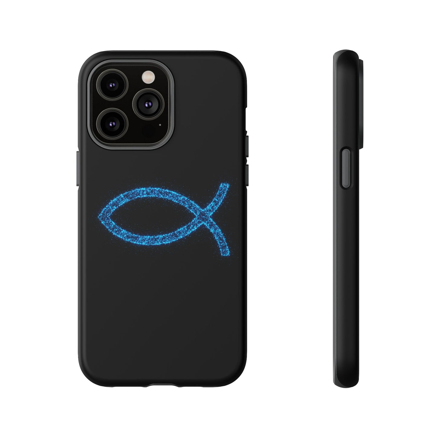 Stylish Tough iPhone Case with Sparkling Fish Design - Durable Phone Protection