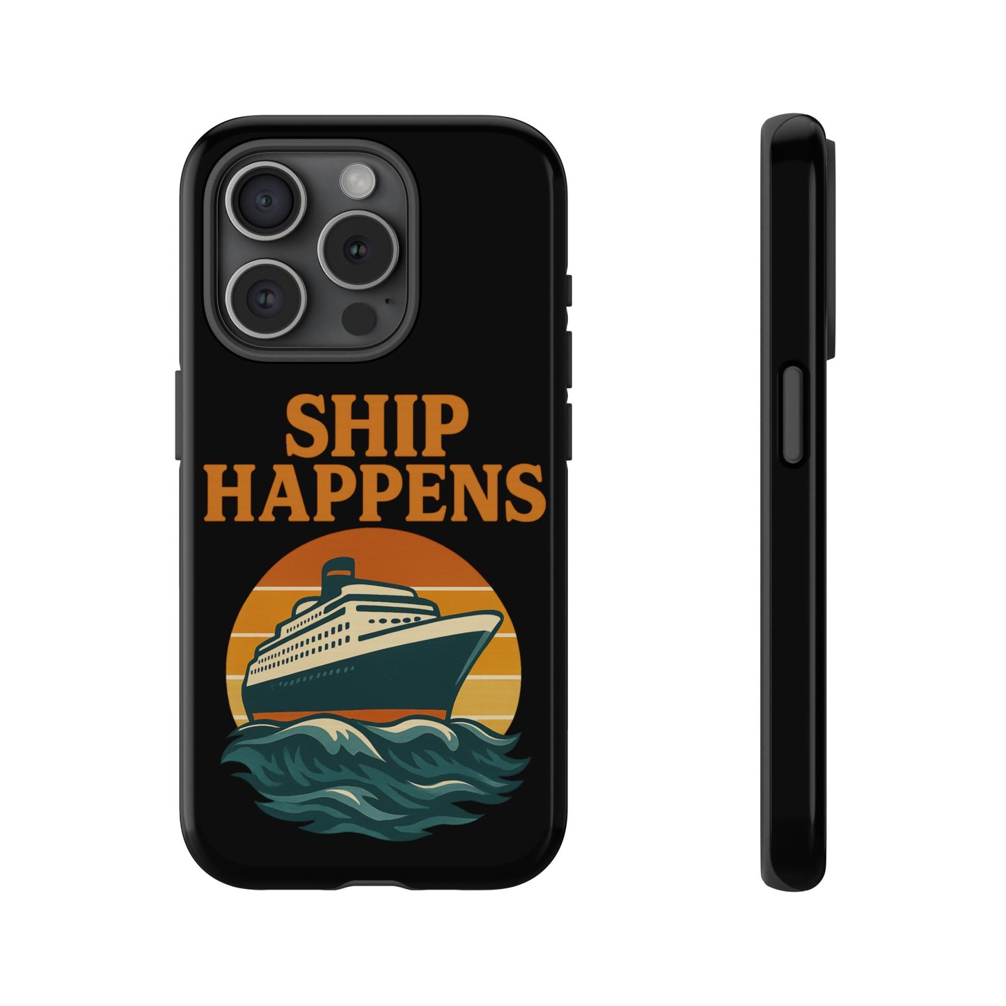 iPhone Case Ship Happens Sunset Cruise Case Gift for Travel Lovers Nautical Phone Case Cruise Accessory