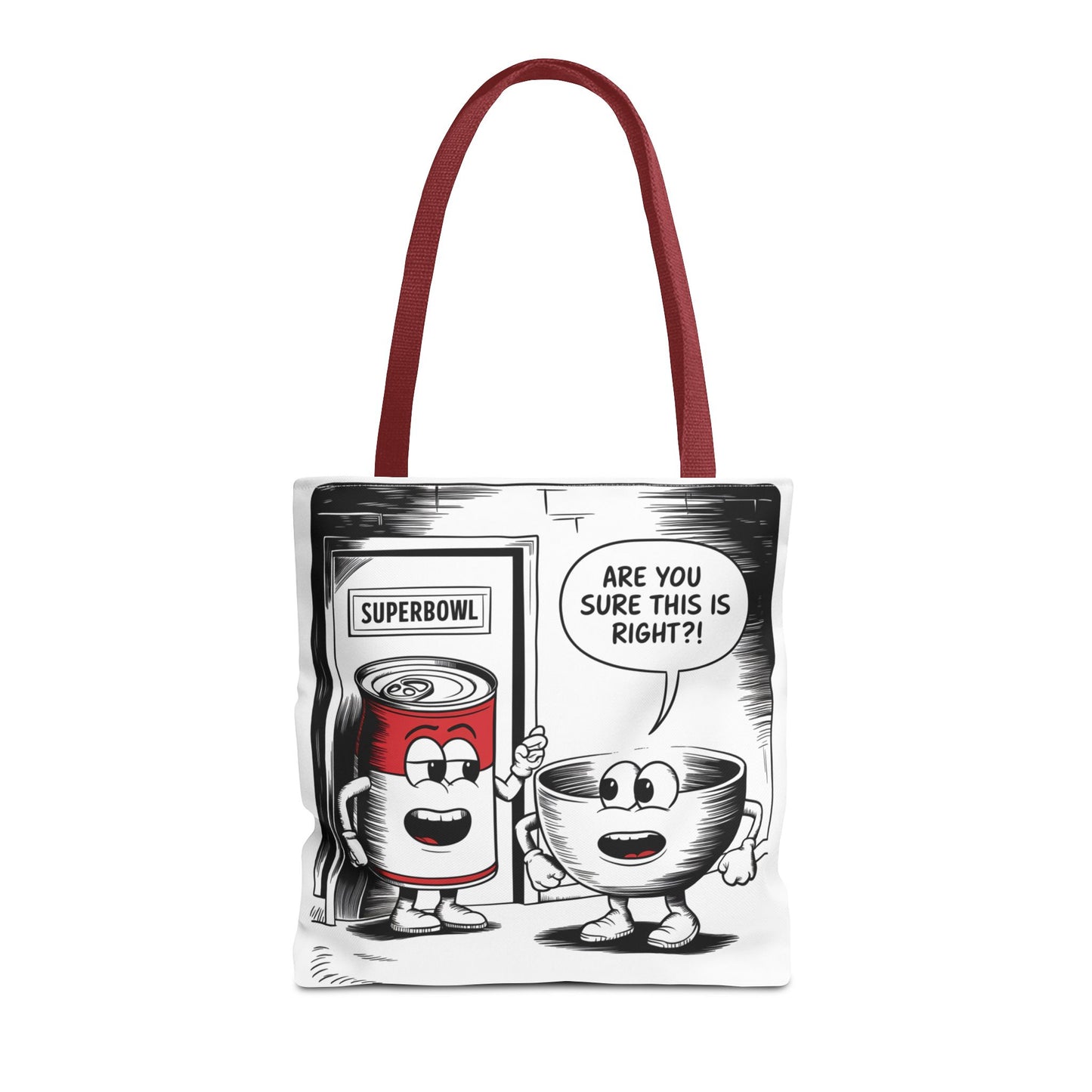 Tote Bag - Comic Superbowl Soup Design