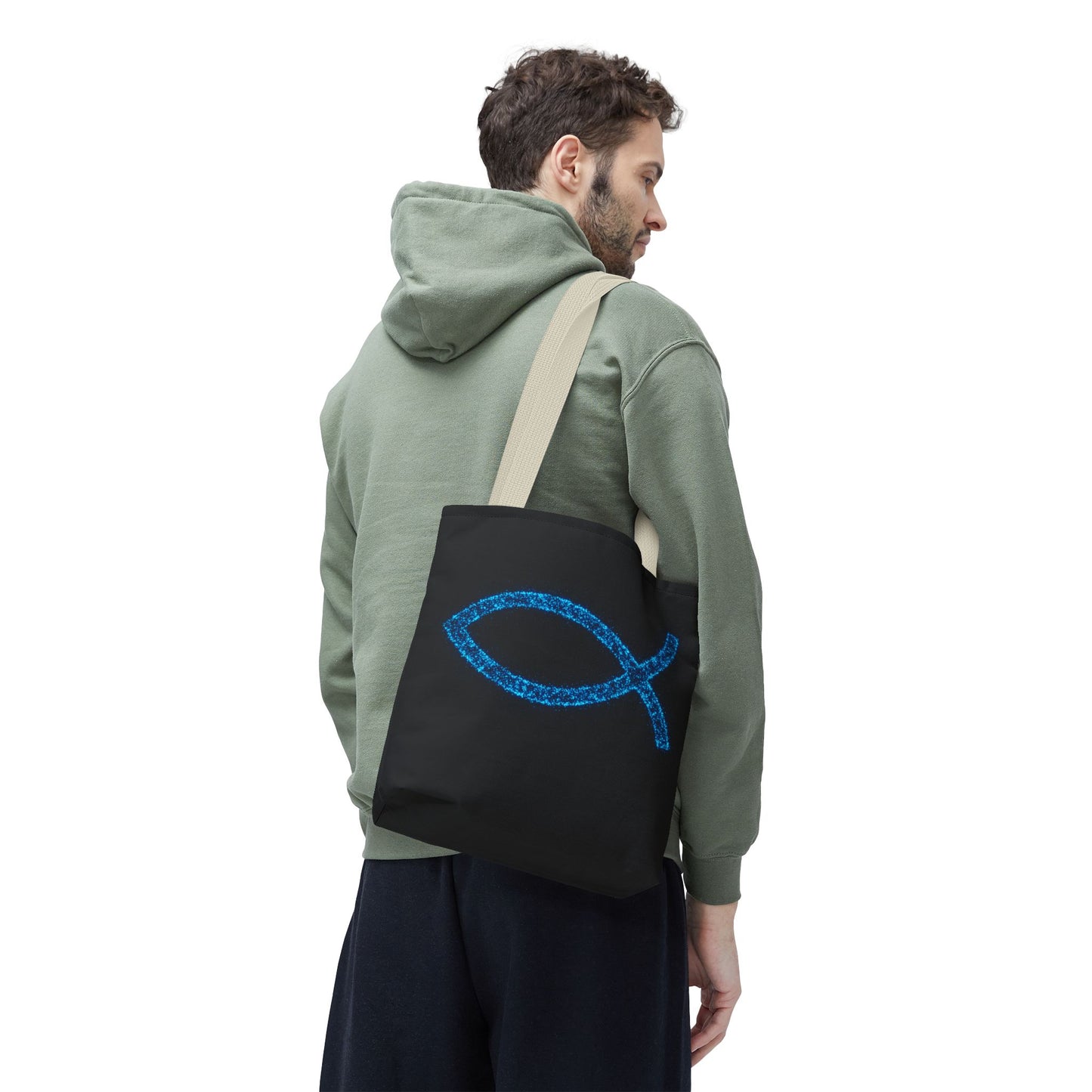 Sparkling Fish Symbol Tote Bag - Inspirational Vibes