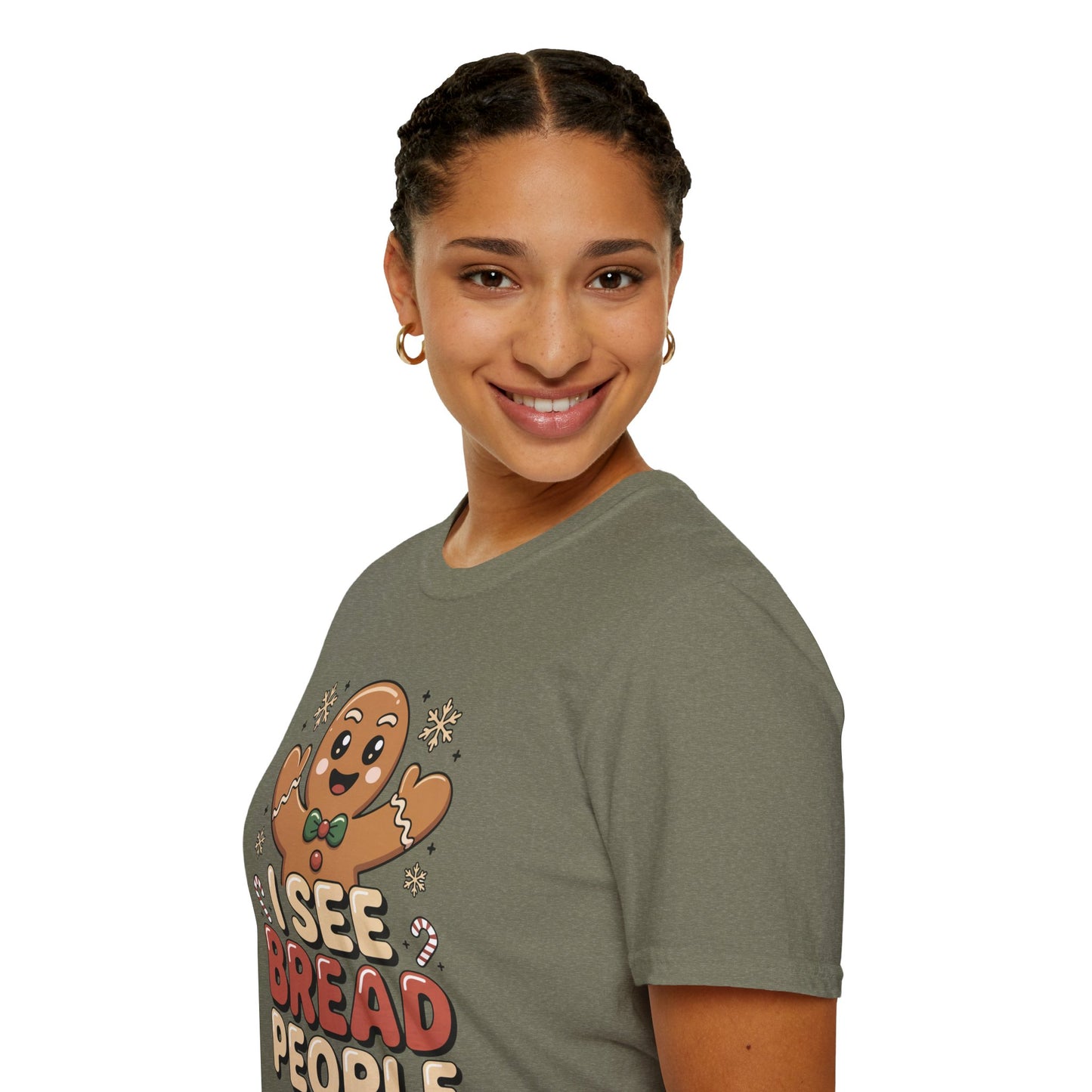 I See Bread People Shirt, Gingerbread Man Christmas Tee, Funny Holiday Baking Shirt, Cute Gingerbread Cookie TShirt, Xmas Humor Shirt, Food Pun Tee