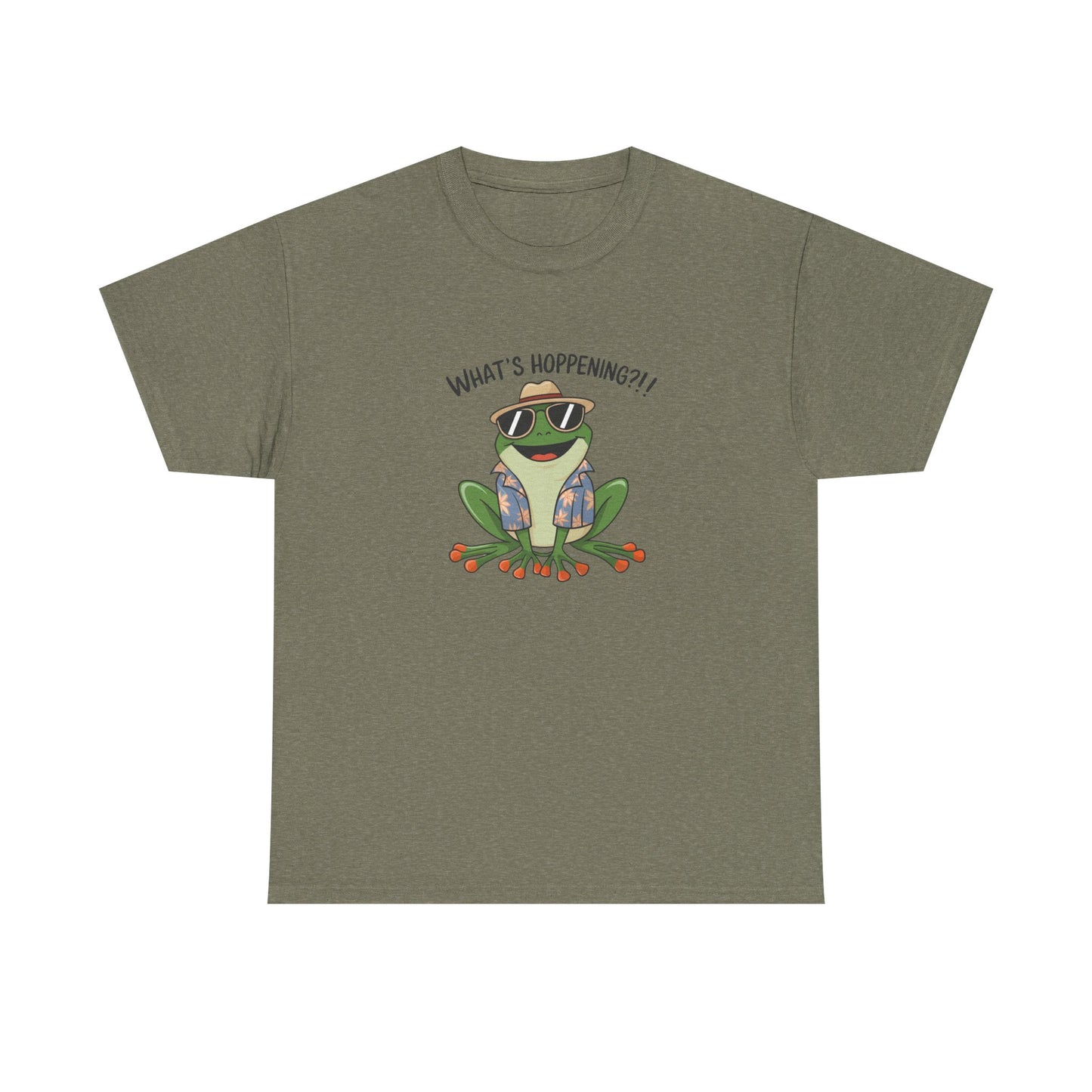 Funny Frog Shirt | What’s Hoppening T-Shirt | Cool Frog Graphic Tee | Amphibian Dad Joke Shirt | Cottagecore Animal Lover Gift