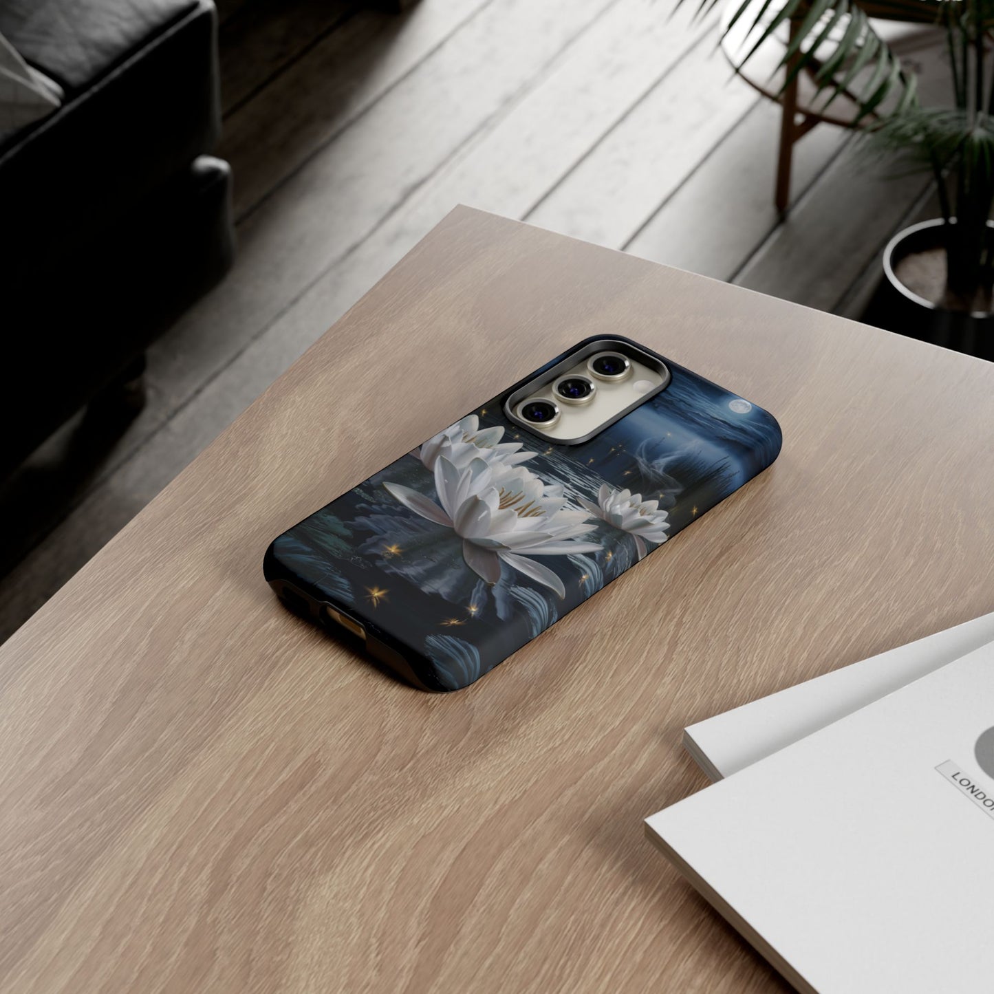 Samsung Galaxy Tough Case - Water Lillies Moonlit Sky Phone Cover