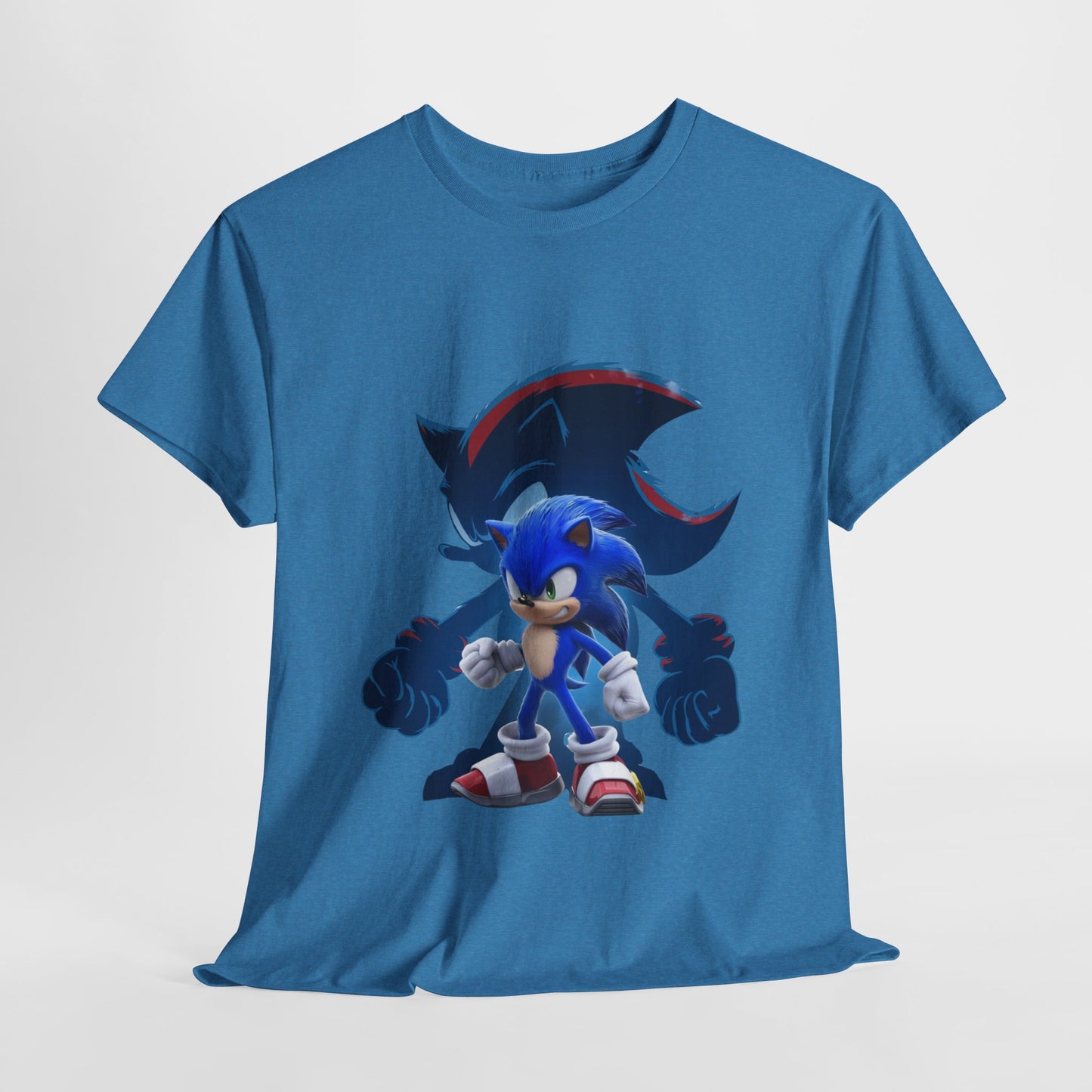 Blue Speed Hero Graphic Tee | Retro Gaming Legend T-Shirt | Fan Inspired Gamer Apparel | Cool Vintage Style Unisex Shirt for Adults & Teens