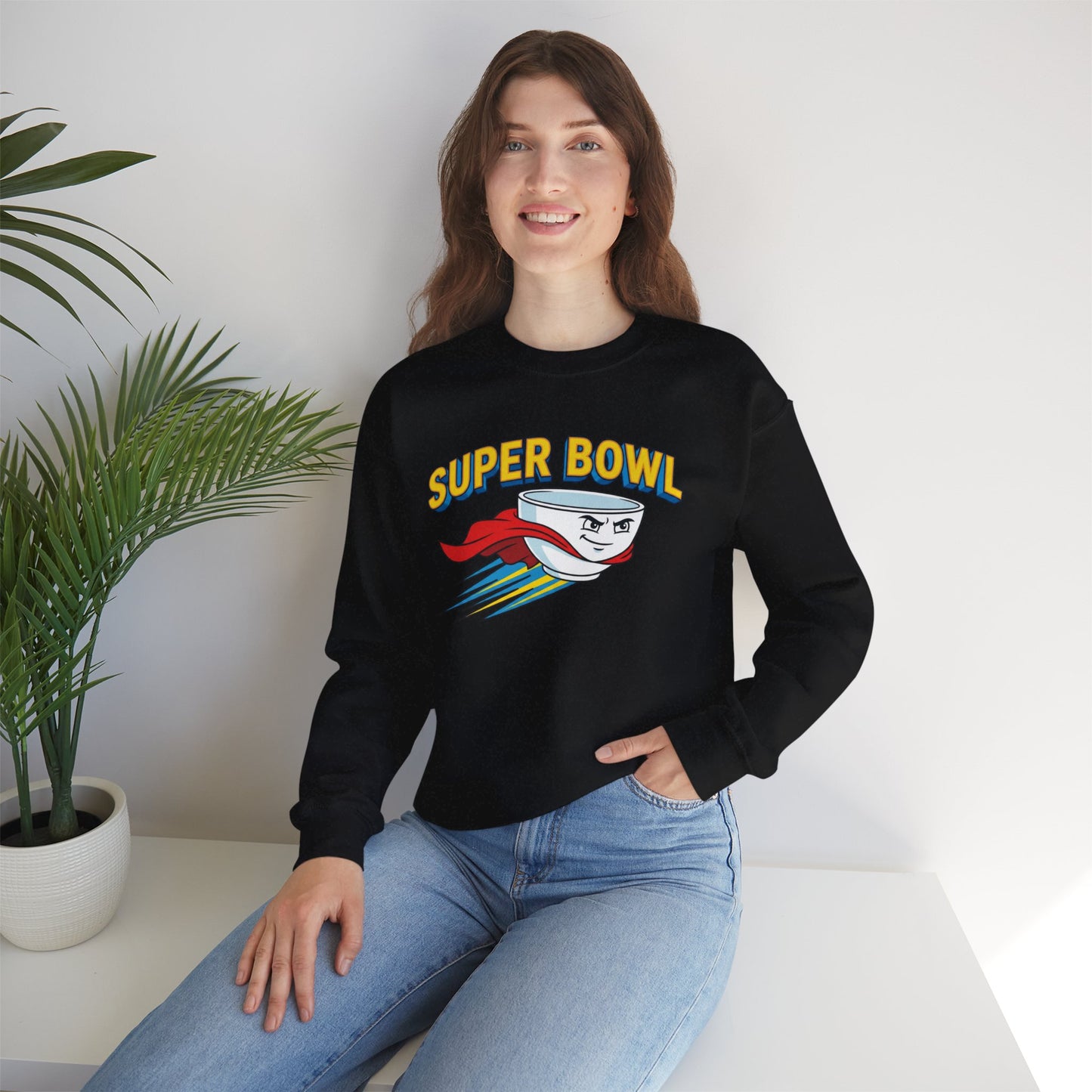 Super Bowl Sweatshirt, Funny Super Bowl Shirt, Football Party Sweatshirt, Game Day Crewneck, Bowl Pun Sweatshirt, Unisex Graphic Crew